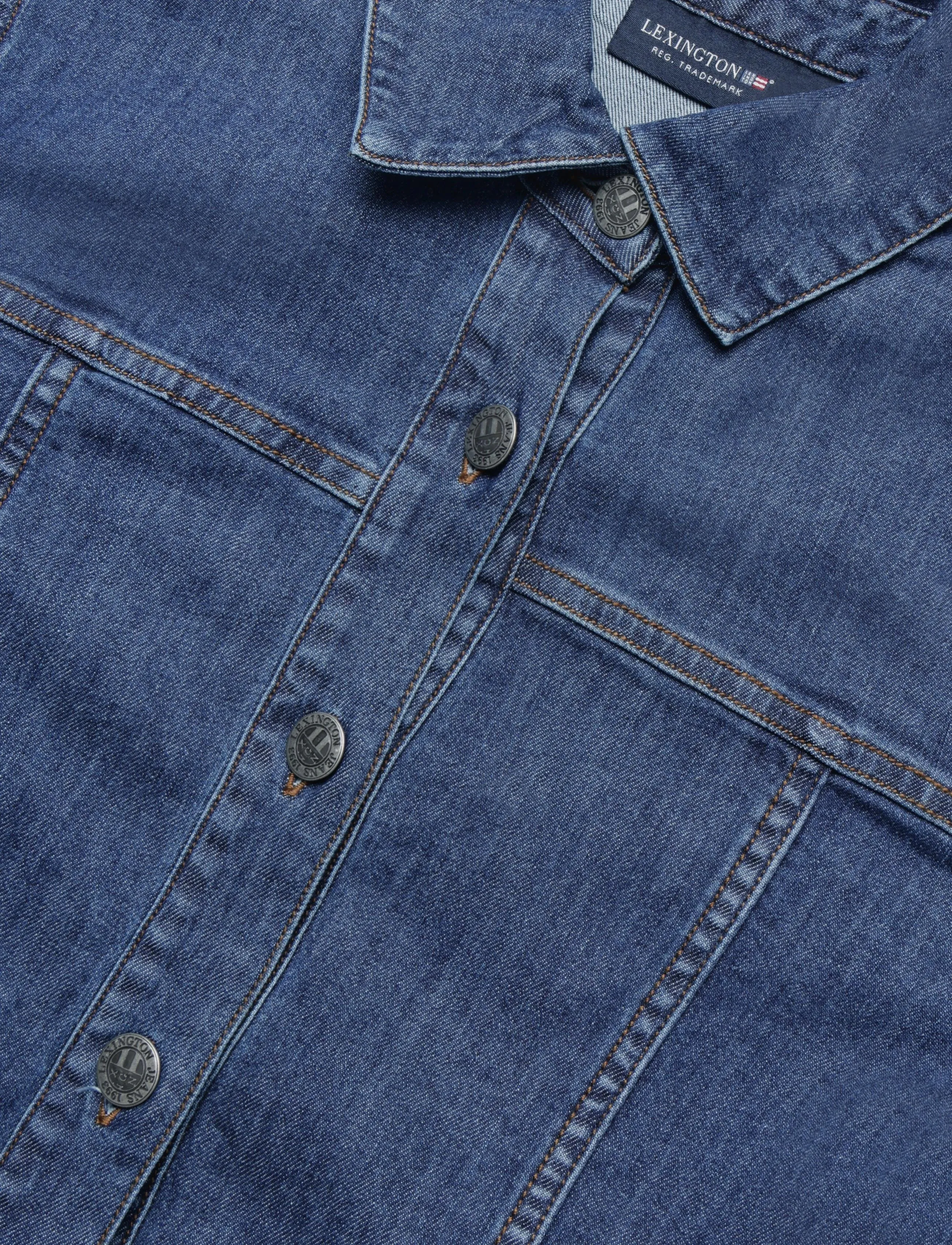 Lexington Clothing - Midi Denim Dress - skjortekjoler - indigo - 5