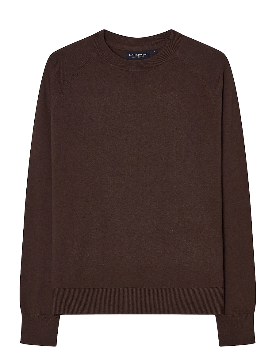 Lexington Clothing - Cashmere Blend Raglan Sweater - pullover - dark brown melange - 0