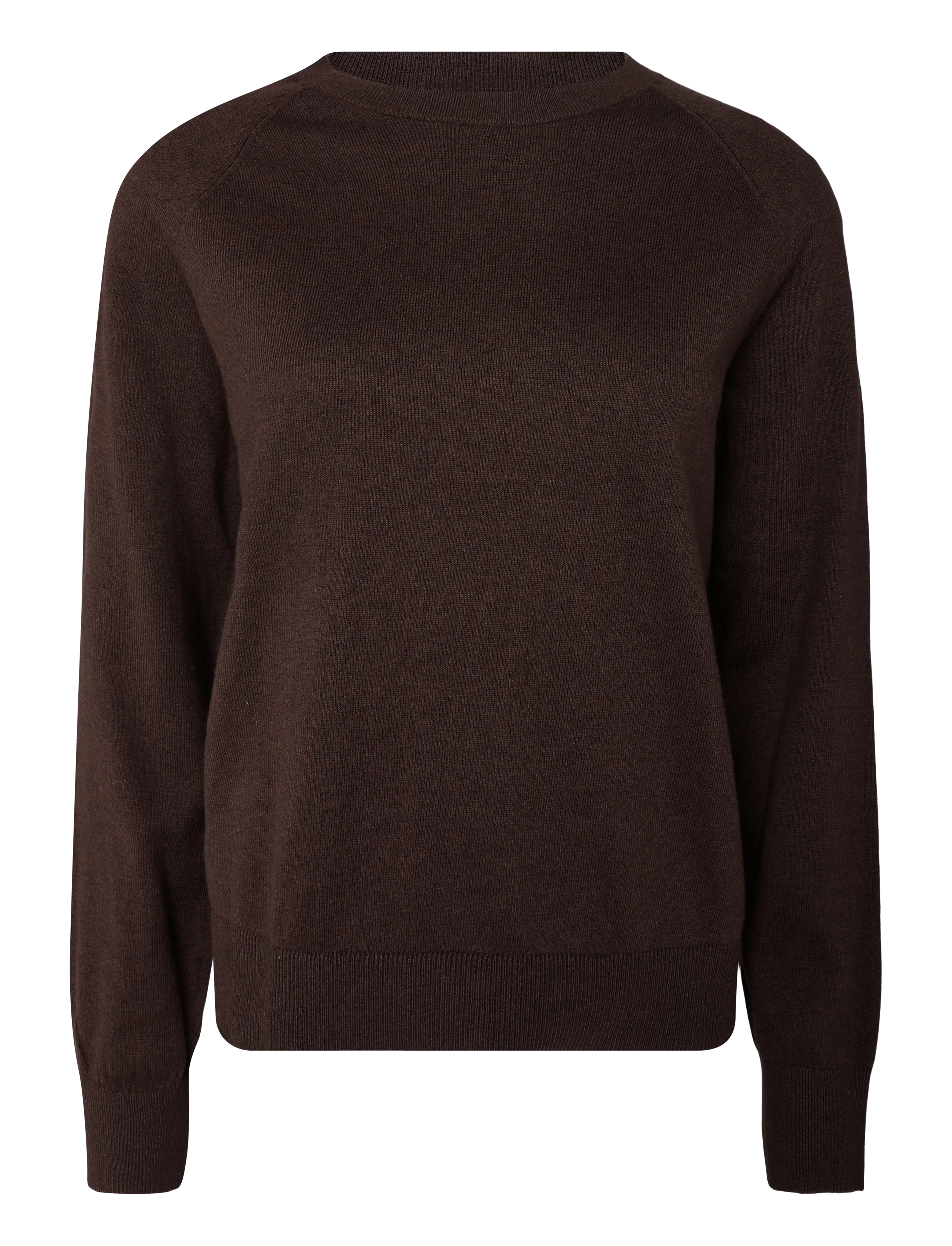 Lexington Clothing Cashmere Blend Raglan Sweater - Striktrøjer - DARK BROWN MELANGE / brown
