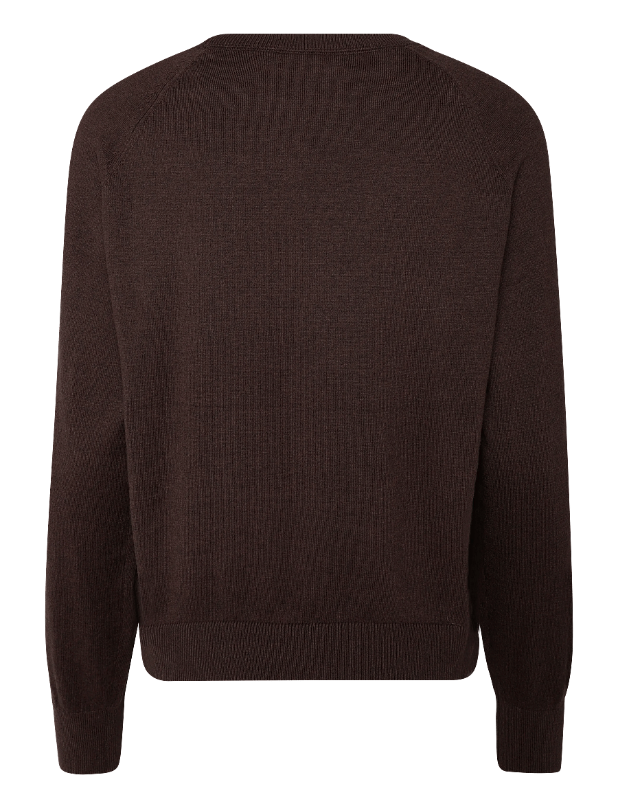 Lexington Clothing - Cashmere Blend Raglan Sweater - kampsunid - dark brown melange - 1