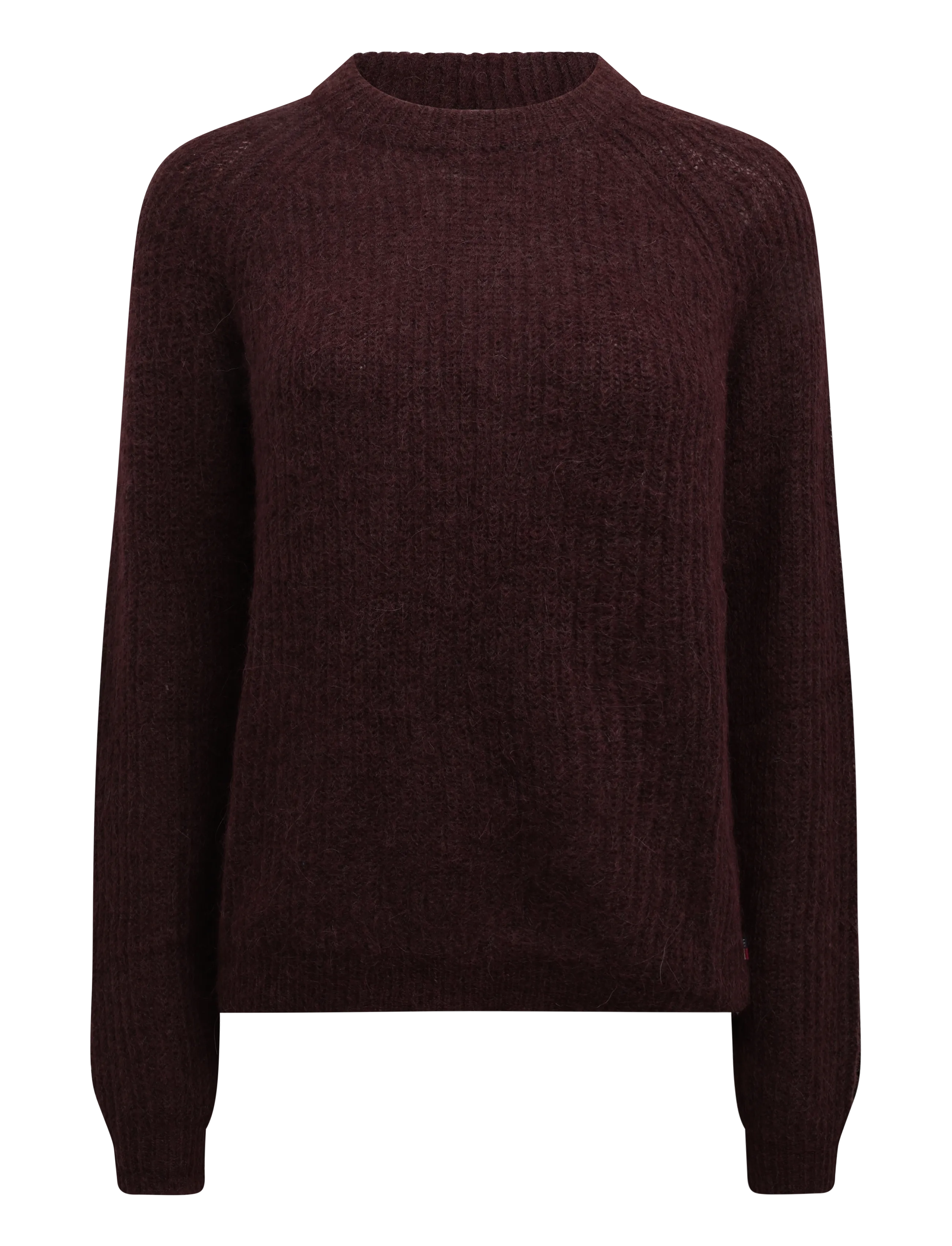 Lexington Clothing Alpaca Raglan Sweater - Striktrøjer - DARK BURGUNDY / burgundy