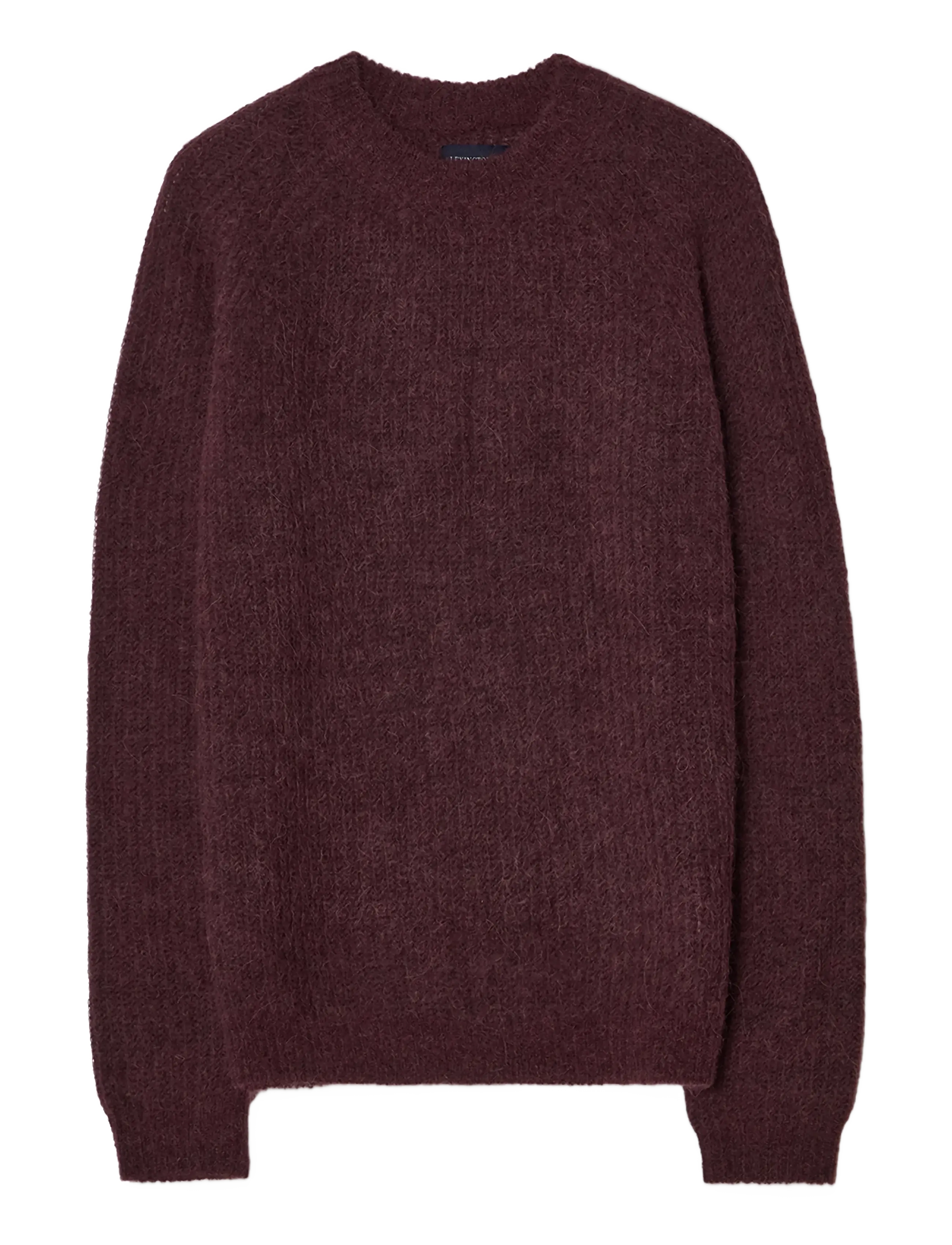 Lexington Clothing Alpaca Raglan Sweater - Jumpers - DARK BURGUNDY / burgundy