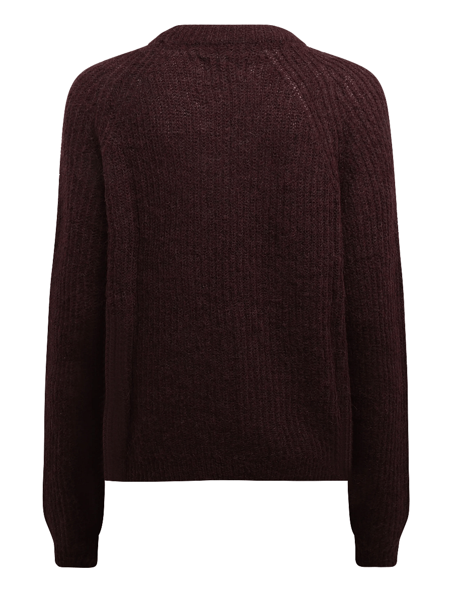 Lexington Clothing - Alpaca Raglan Sweater - jumpers - dark burgundy - 1