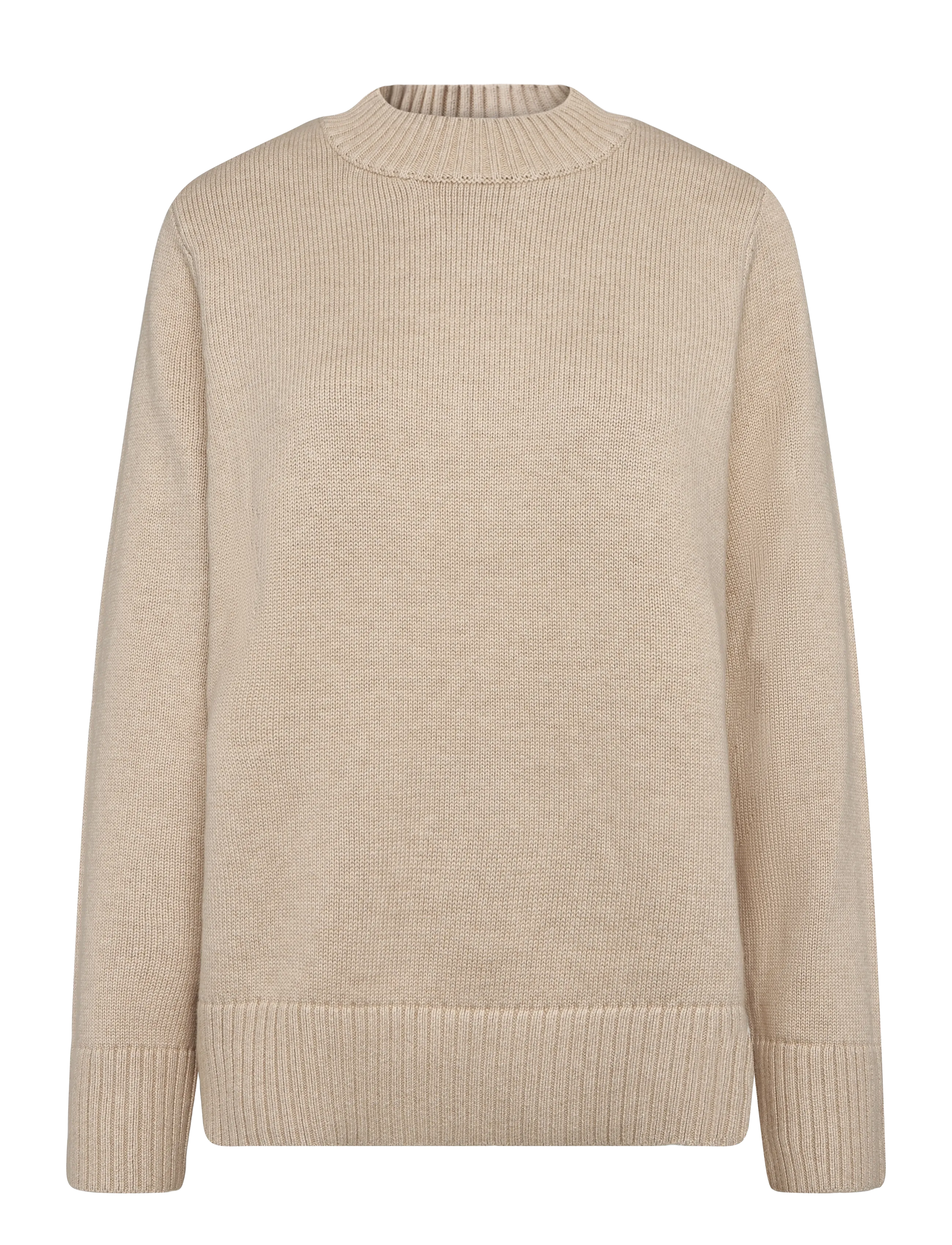 Lexington Clothing Knitted Sweater with Shoulder Pads - Striktrøjer - BEIGE / beige