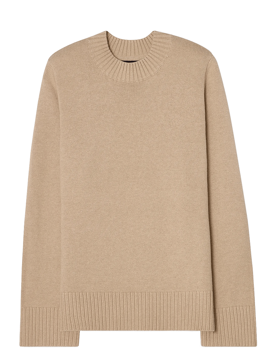 Lexington Clothing - Knitted Sweater with Shoulder Pads - pullover - beige - 0