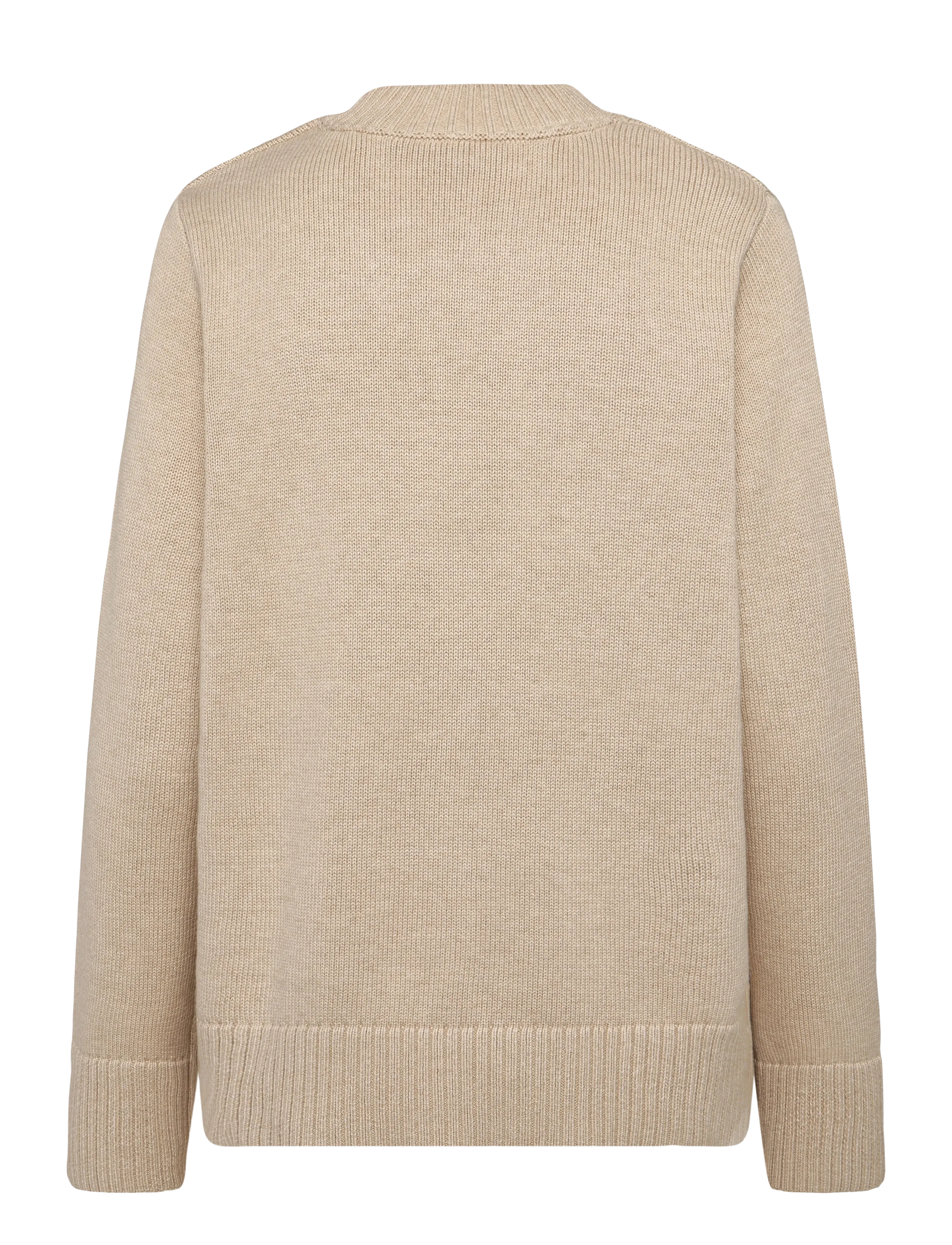 Lexington Clothing - Knitted Sweater with Shoulder Pads - jumpers - beige - 2