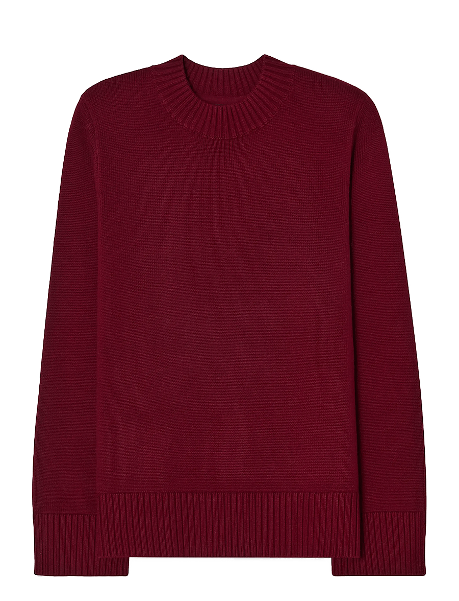Lexington Clothing - Knitted Sweater with Shoulder Pads - pullover - light burgundy - 0