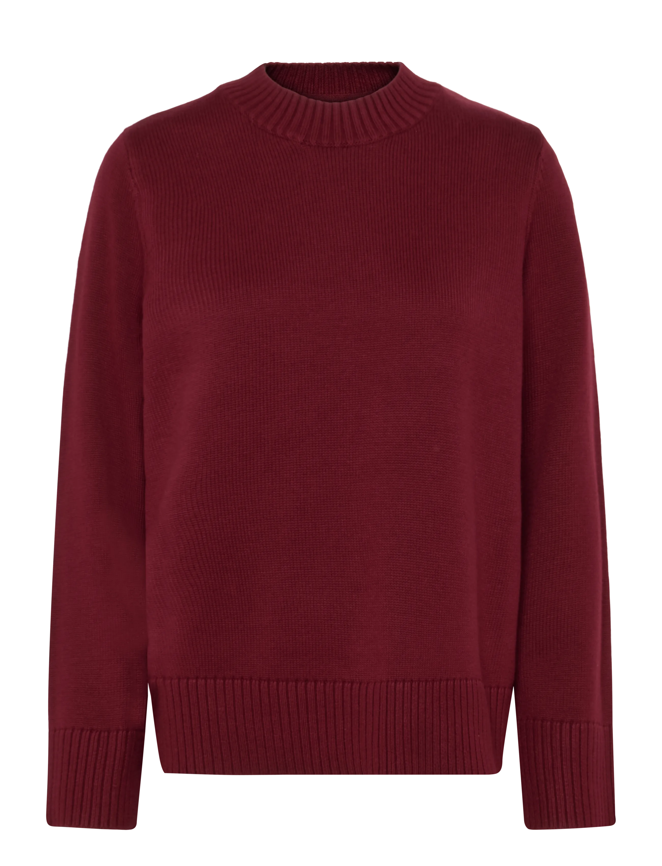 Lexington Clothing Knitted Sweater with Shoulder Pads - Pullover - LIGHT BURGUNDY / burgundy