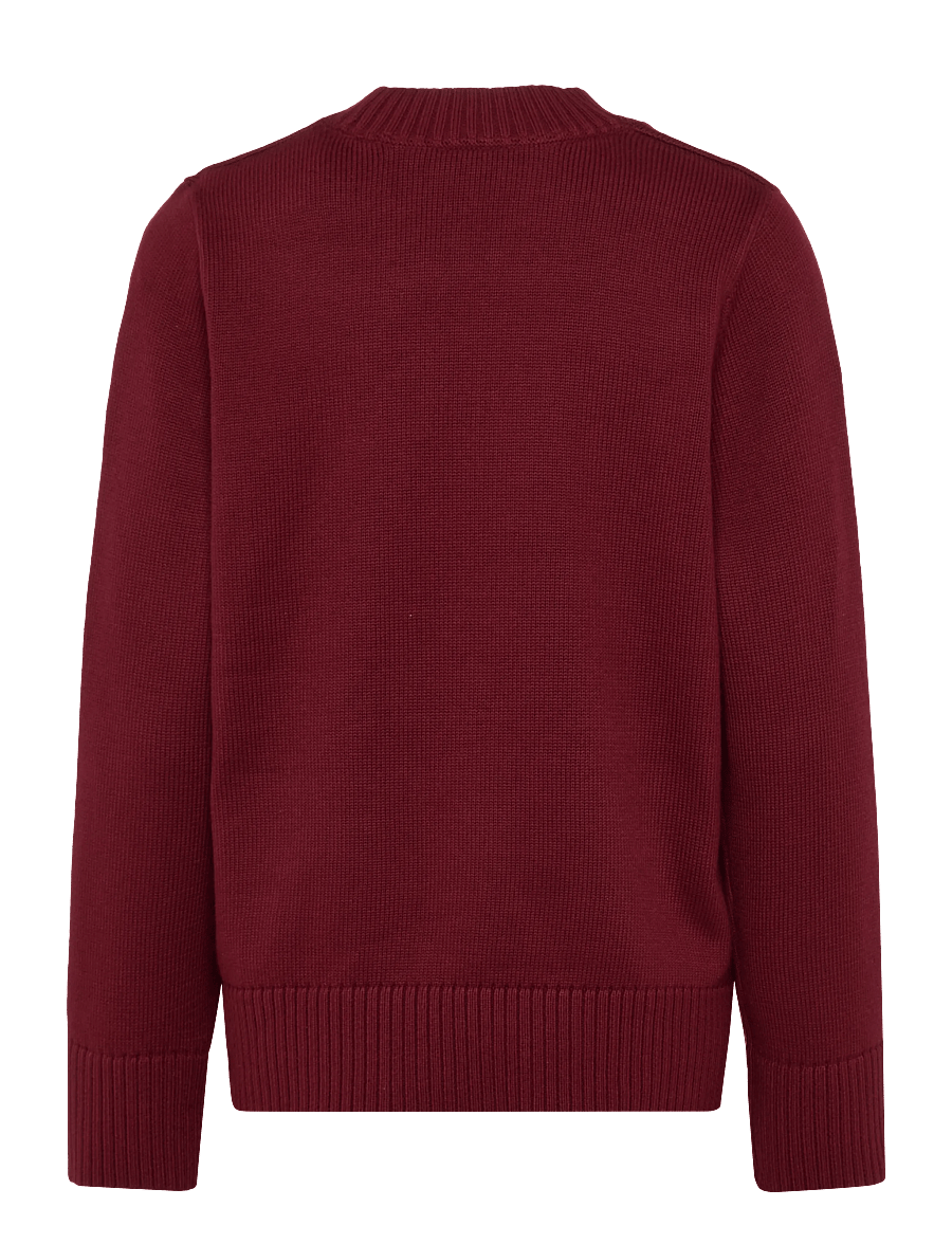Lexington Clothing - Knitted Sweater with Shoulder Pads - pullover - light burgundy - 1