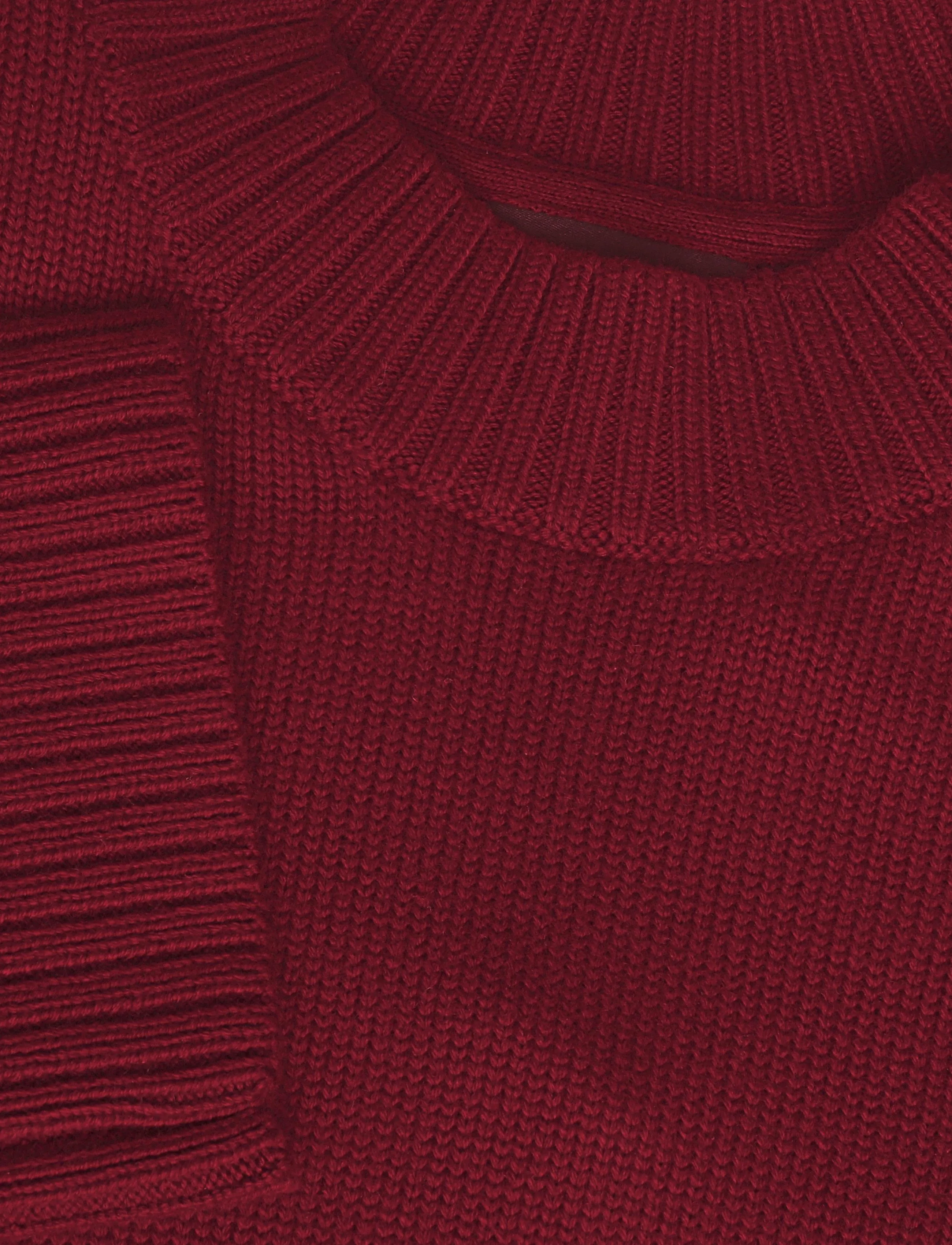 Lexington Clothing - Knitted Sweater with Shoulder Pads - pullover - light burgundy - 2