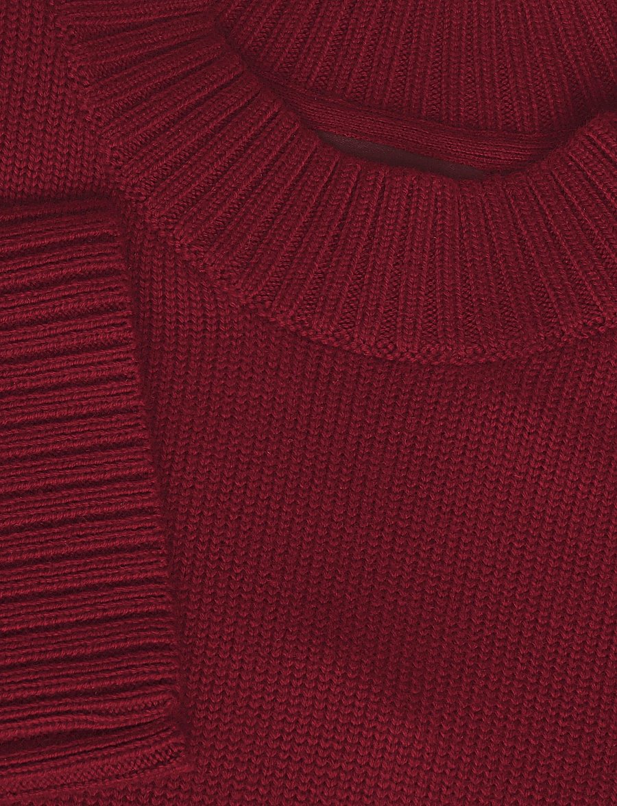 Lexington Clothing - Knitted Sweater with Shoulder Pads - pullover - light burgundy - 2