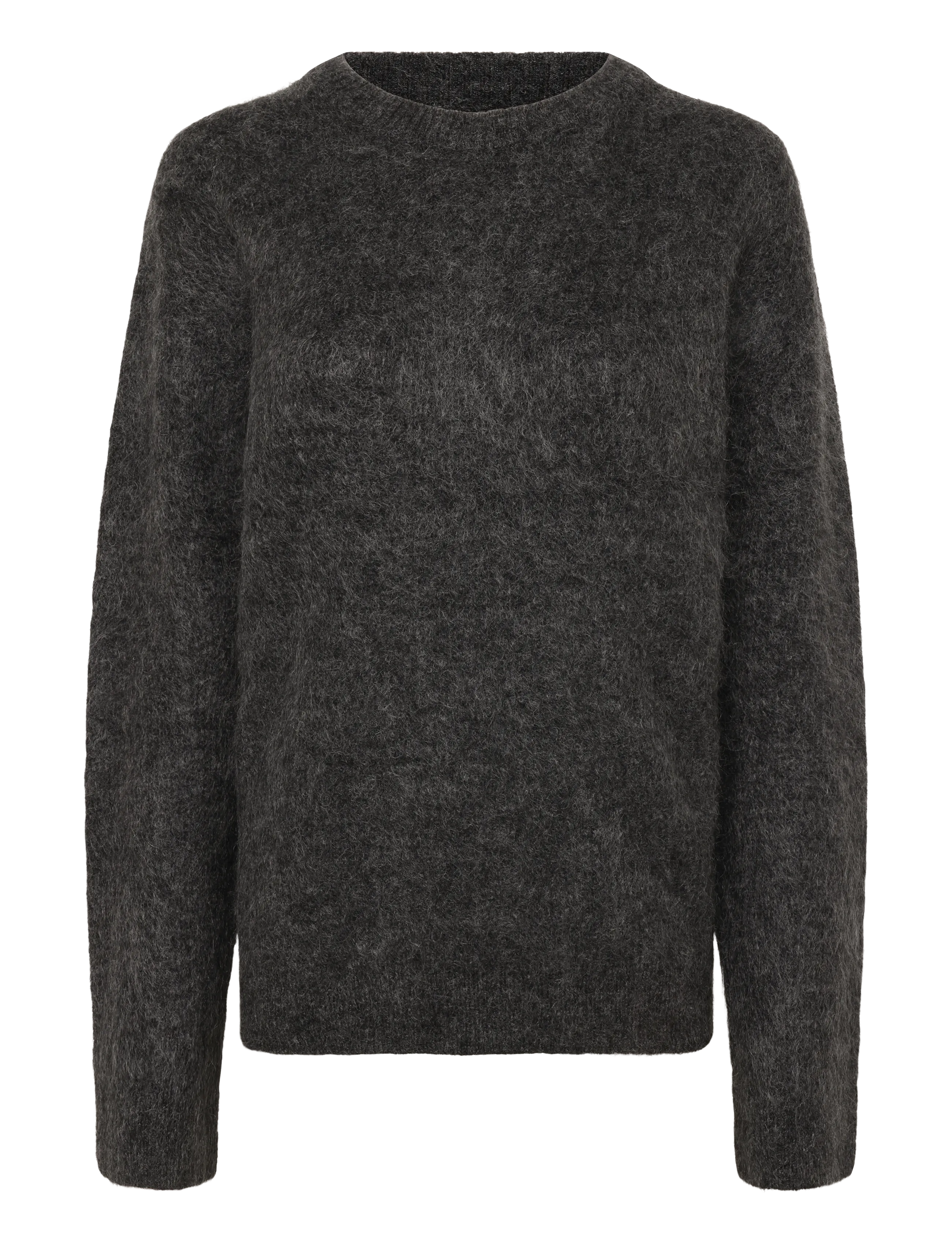 Lexington Clothing Melange Mohair Sweater - Striktrøjer - BLACK/GRAY / grey