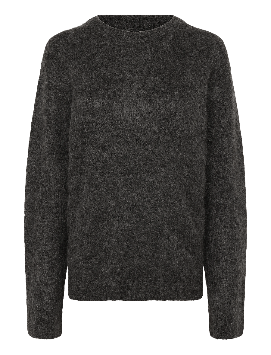 Lexington Clothing - Melange Mohair Sweater - jumpers - black/gray - 1