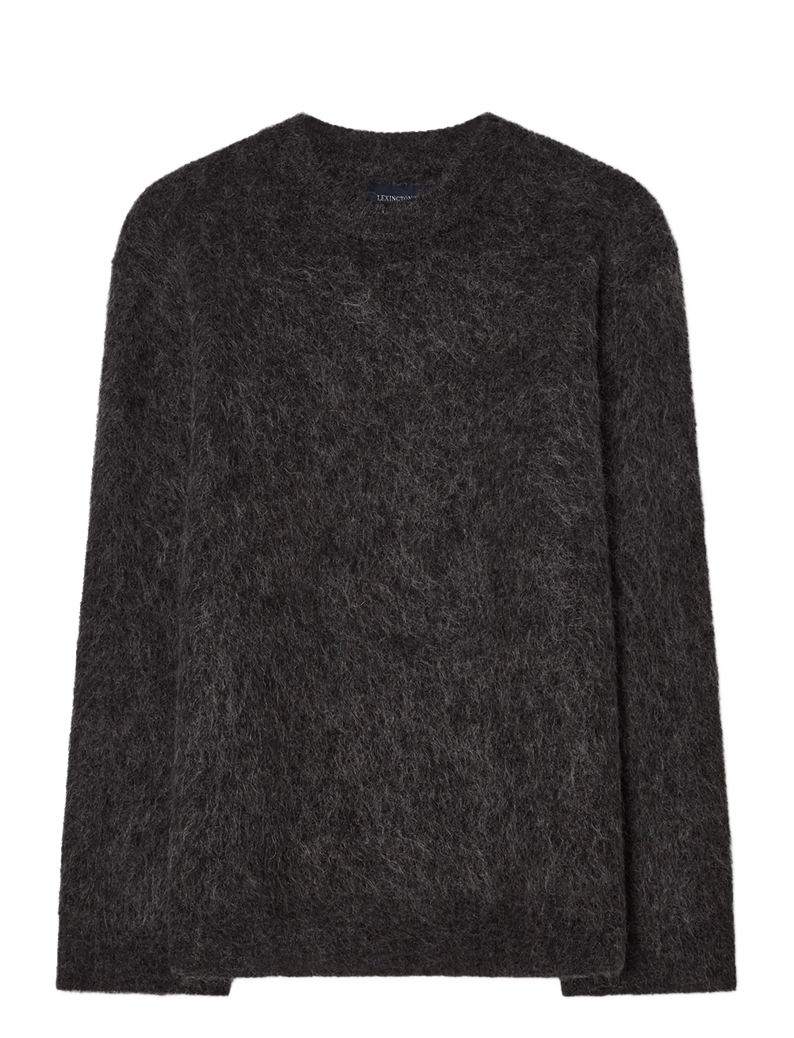 Lexington Clothing Melange Mohair Sweater - Jumpers - BLACK/GRAY / grey