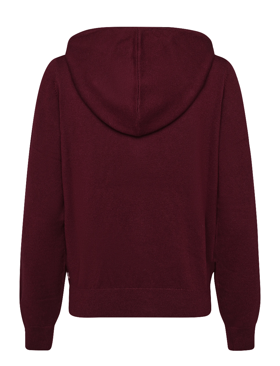 Lexington Clothing - Knitted Hoodie - strickjacken - burgundy - 1