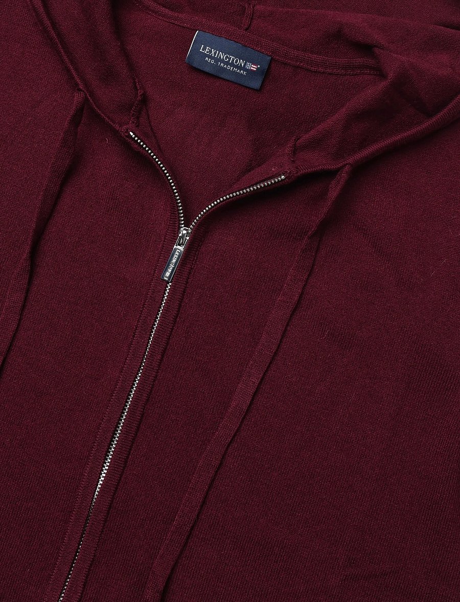 Lexington Clothing - Knitted Hoodie - strickjacken - burgundy - 2