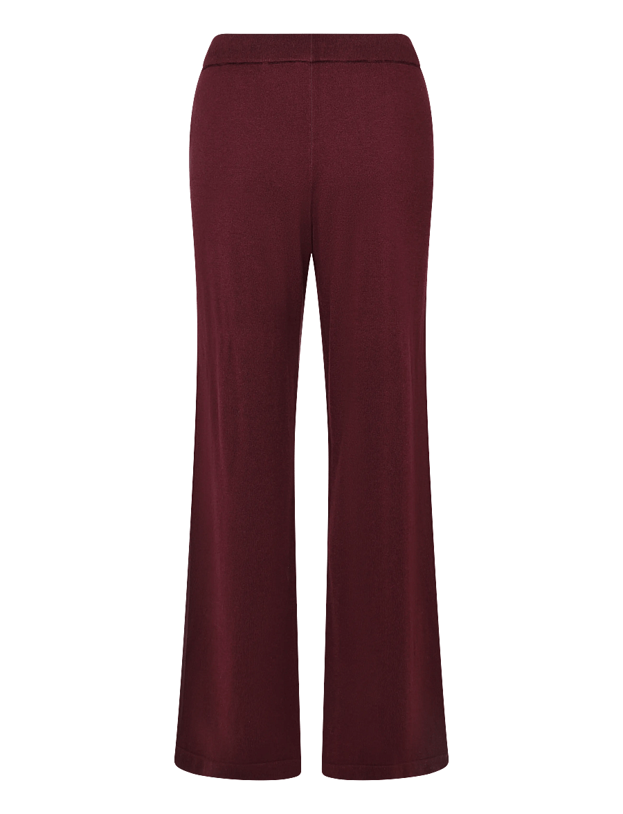 Lexington Clothing - Knitted Lounge Pant - vida byxor - burgundy - 1