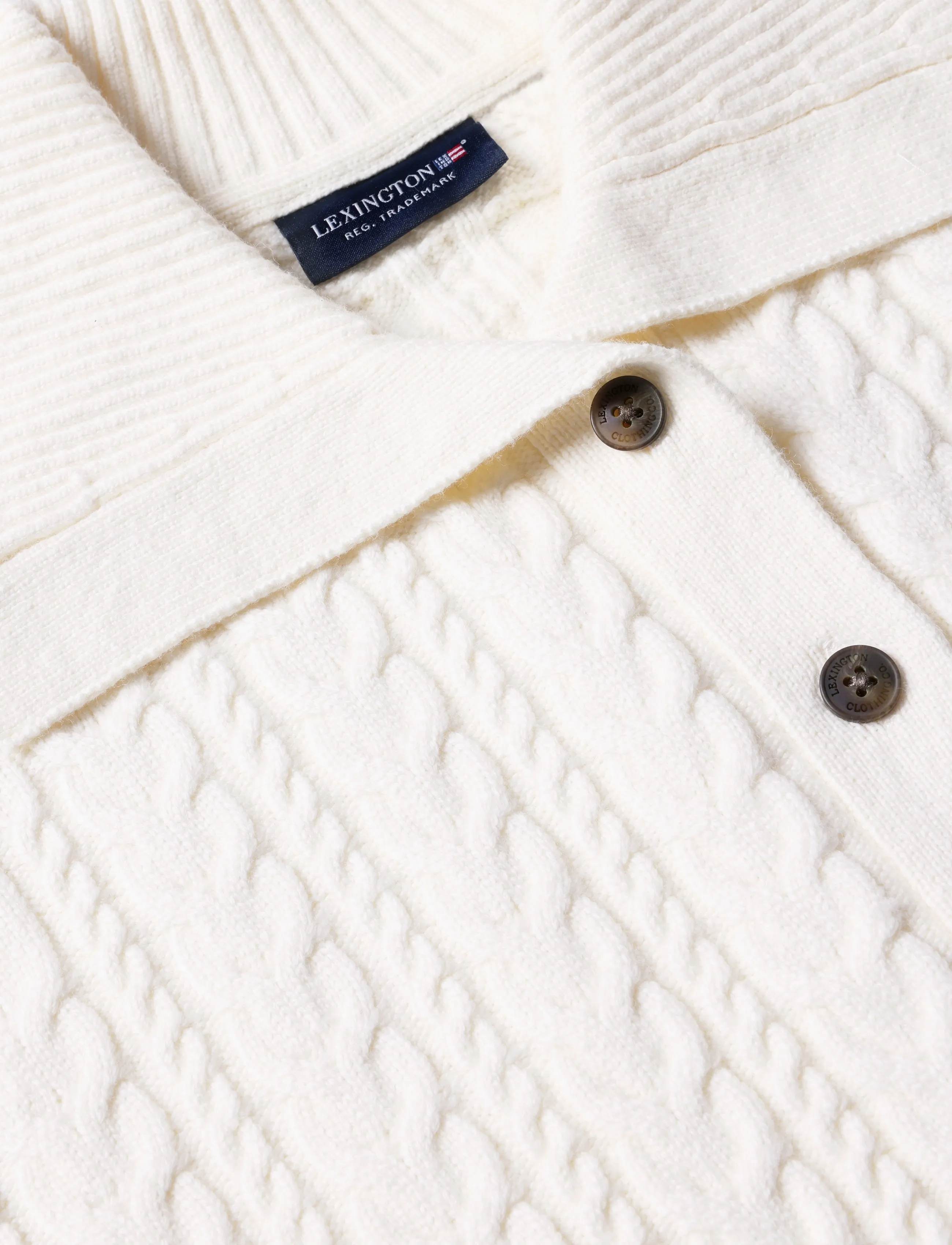 Lexington Clothing - Cable Cardigan - strickjacken - offwhite - 2