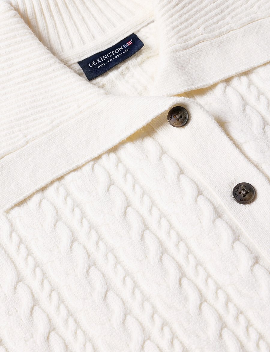 Lexington Clothing - Cable Cardigan - strickjacken - offwhite - 2