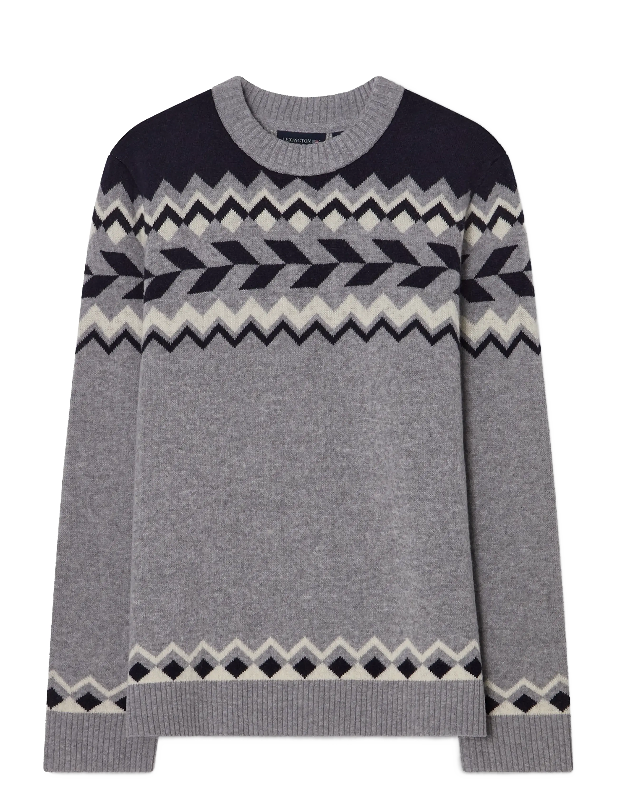 Lexington Clothing Fair Isle Sweater - Megztiniai - GRAY MULTI / grey