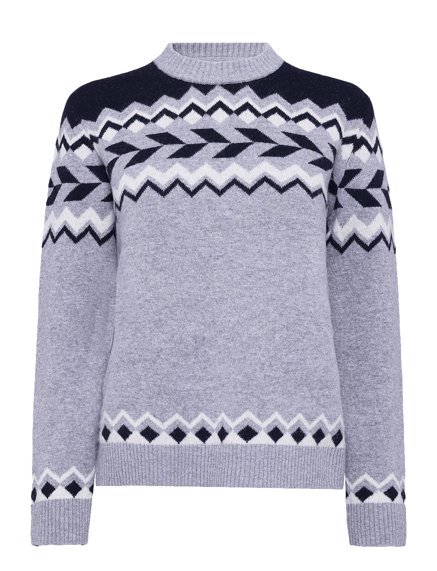 Lexington Clothing - Fair Isle Sweater - jumpers - gray multi - 0