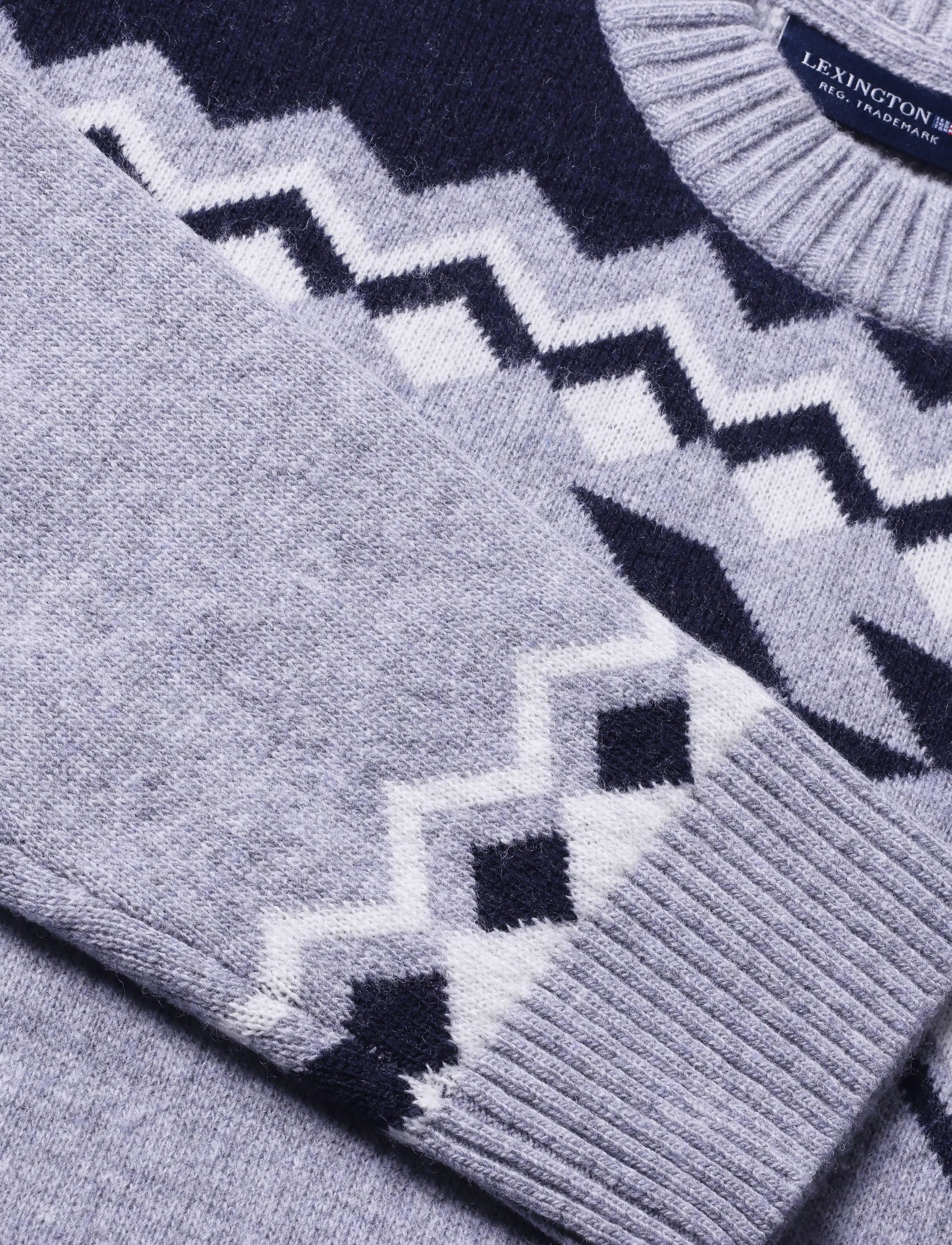 Lexington Clothing - Fair Isle Sweater - jumpers - gray multi - 2