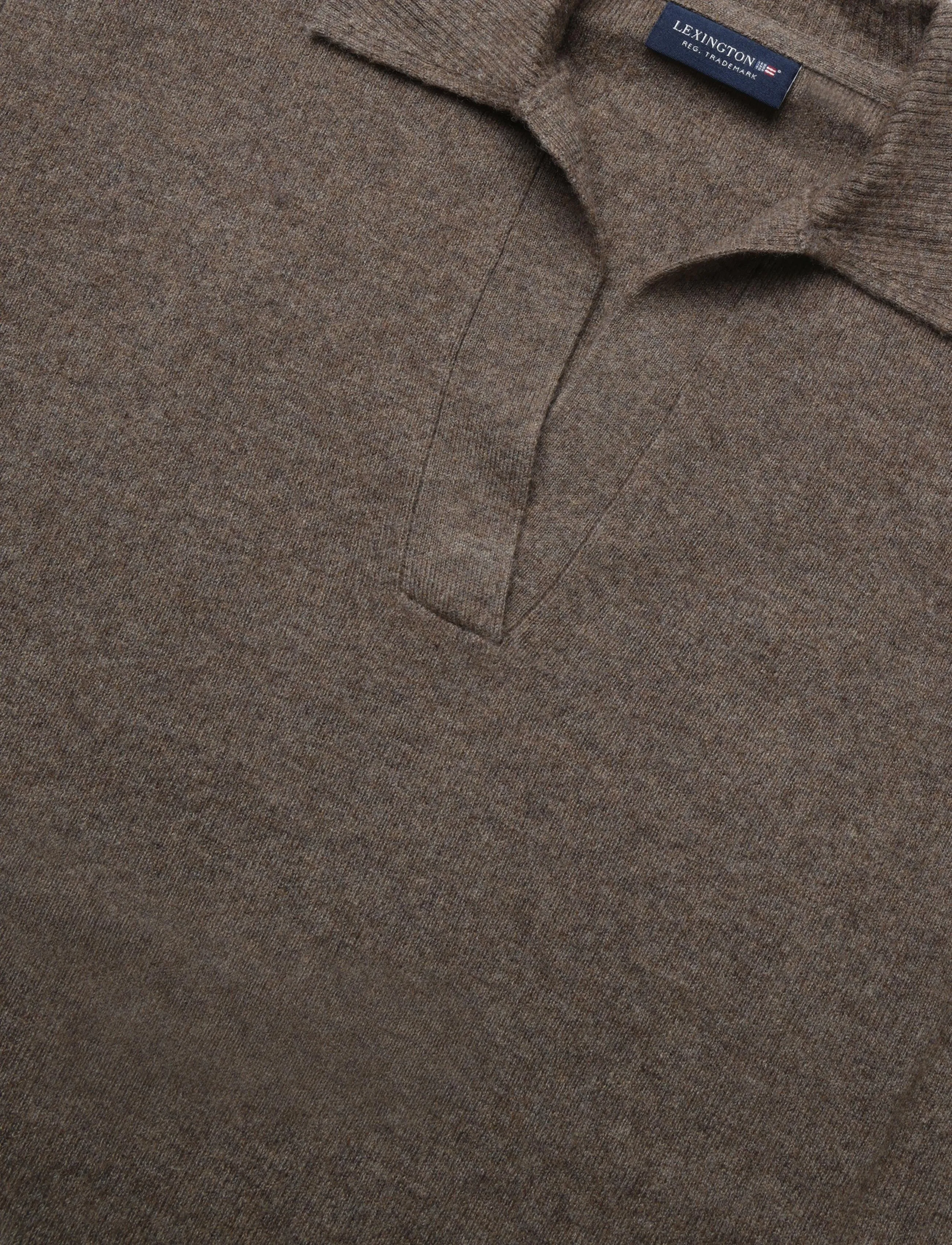 Lexington Clothing - Wide Sleeve Polo Sweater - kampsunid - brown melange - 2