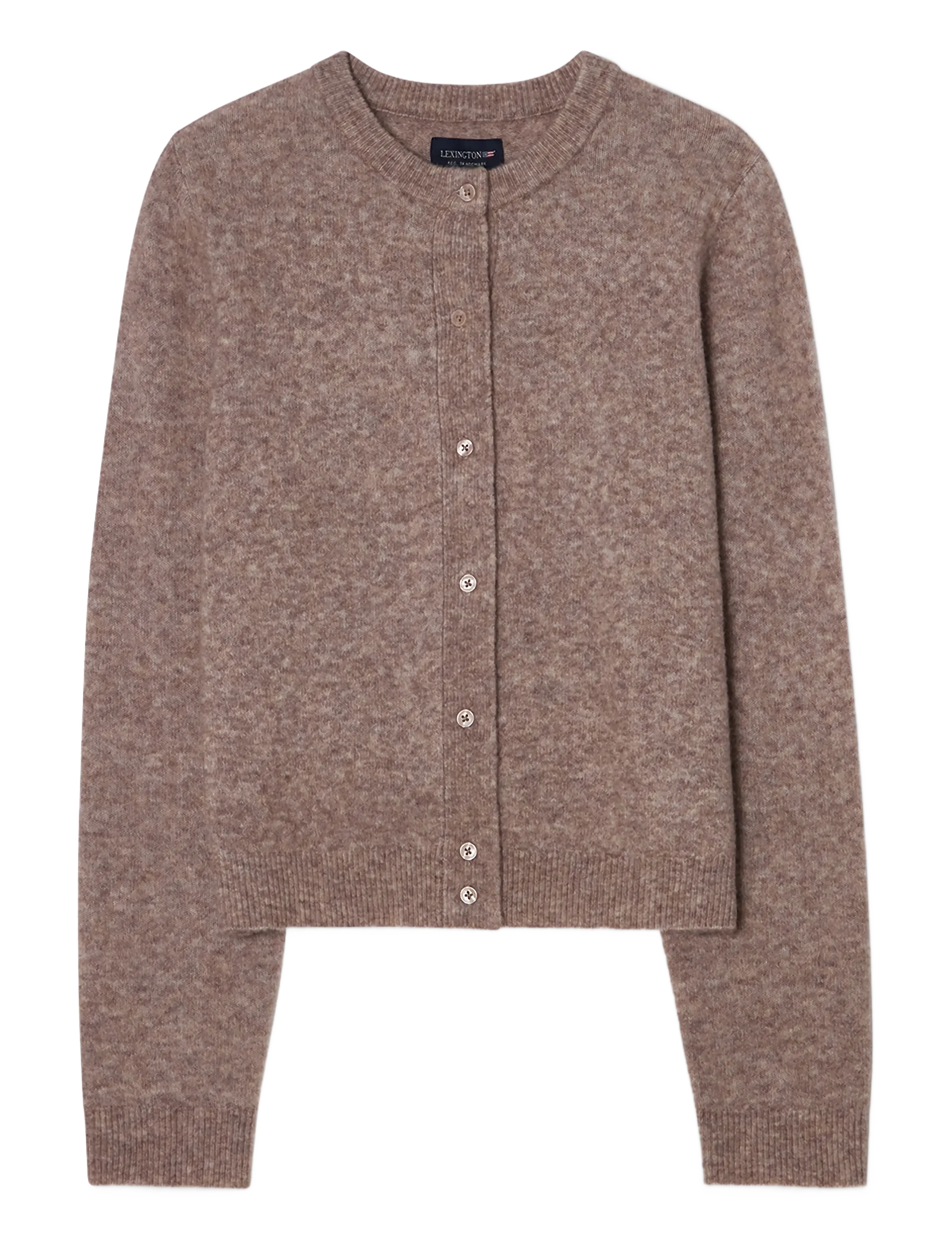 Lexington Clothing Fine Knitted Cardigan - Kardiganid - LIGHT BROWN MELANGE / brown