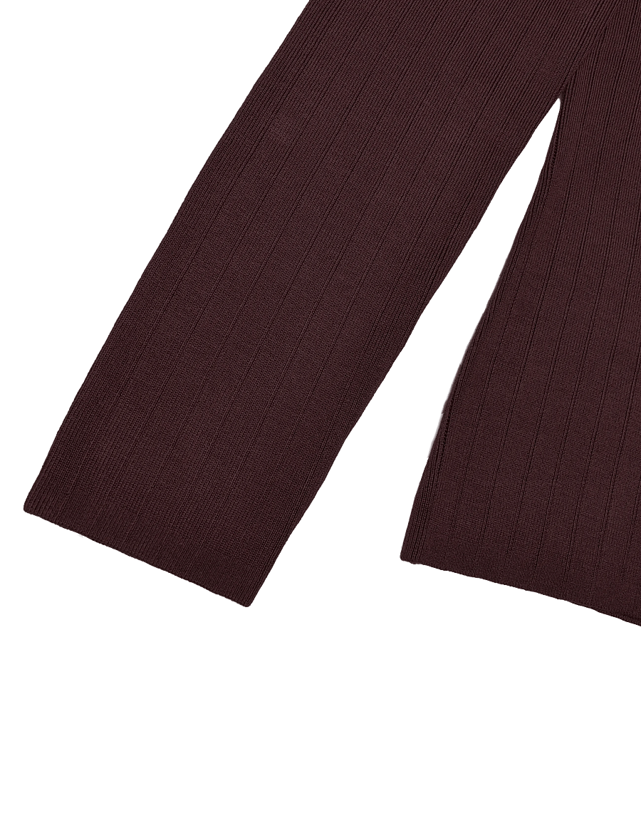 Lexington Clothing - Polo Neck Cardigan - strickjacken - dark burgundy - 3