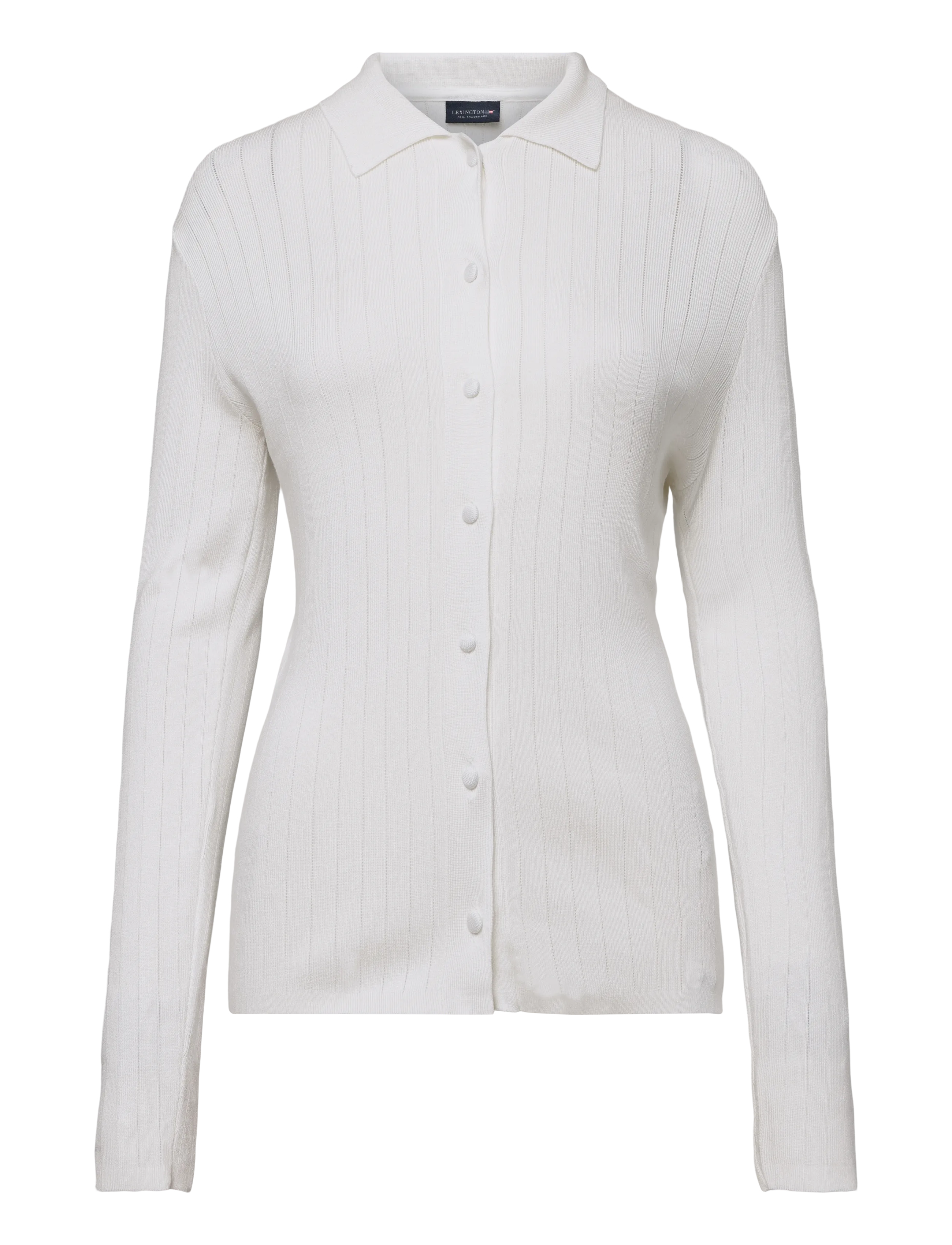 Lexington Clothing Polo Neck Cardigan - Lexington Clothing - WHITE / cream