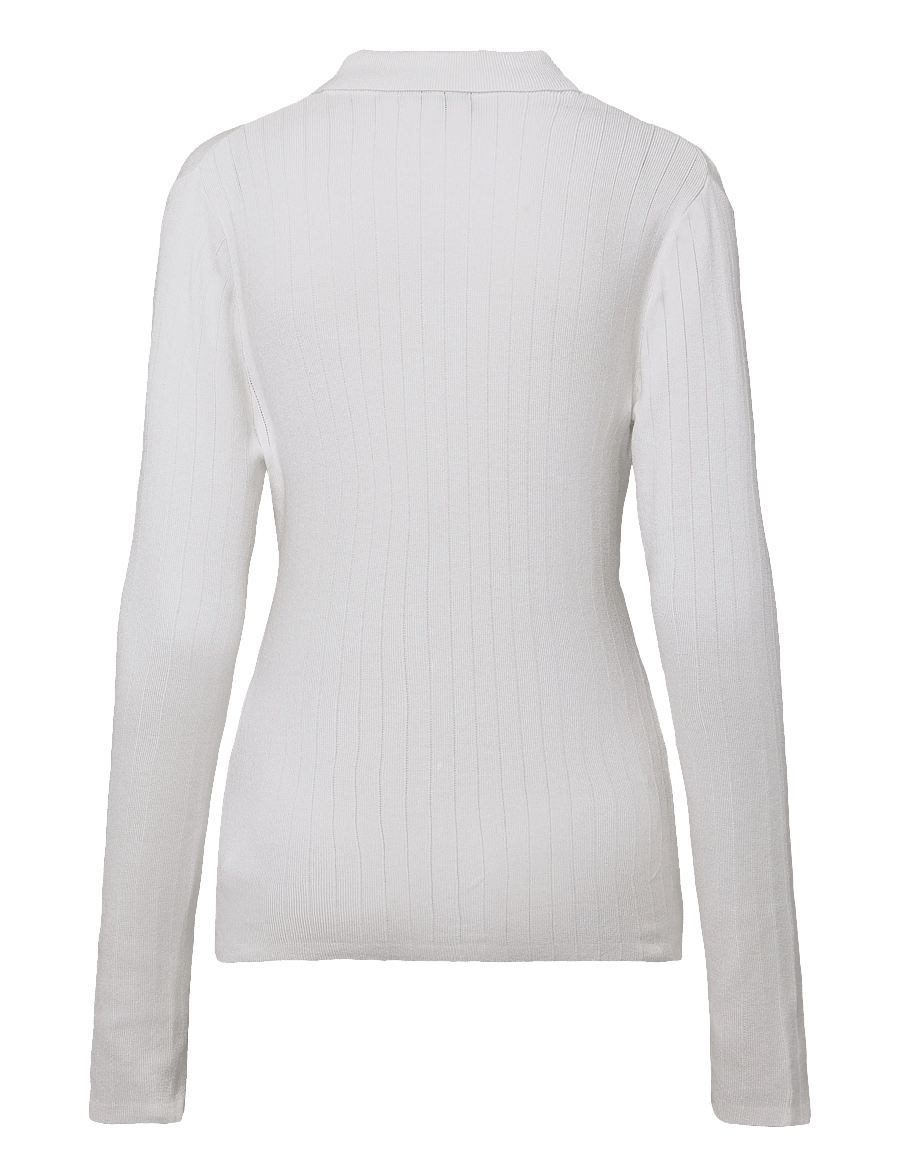 Lexington Clothing - Polo Neck Cardigan - cardigans - white - 1