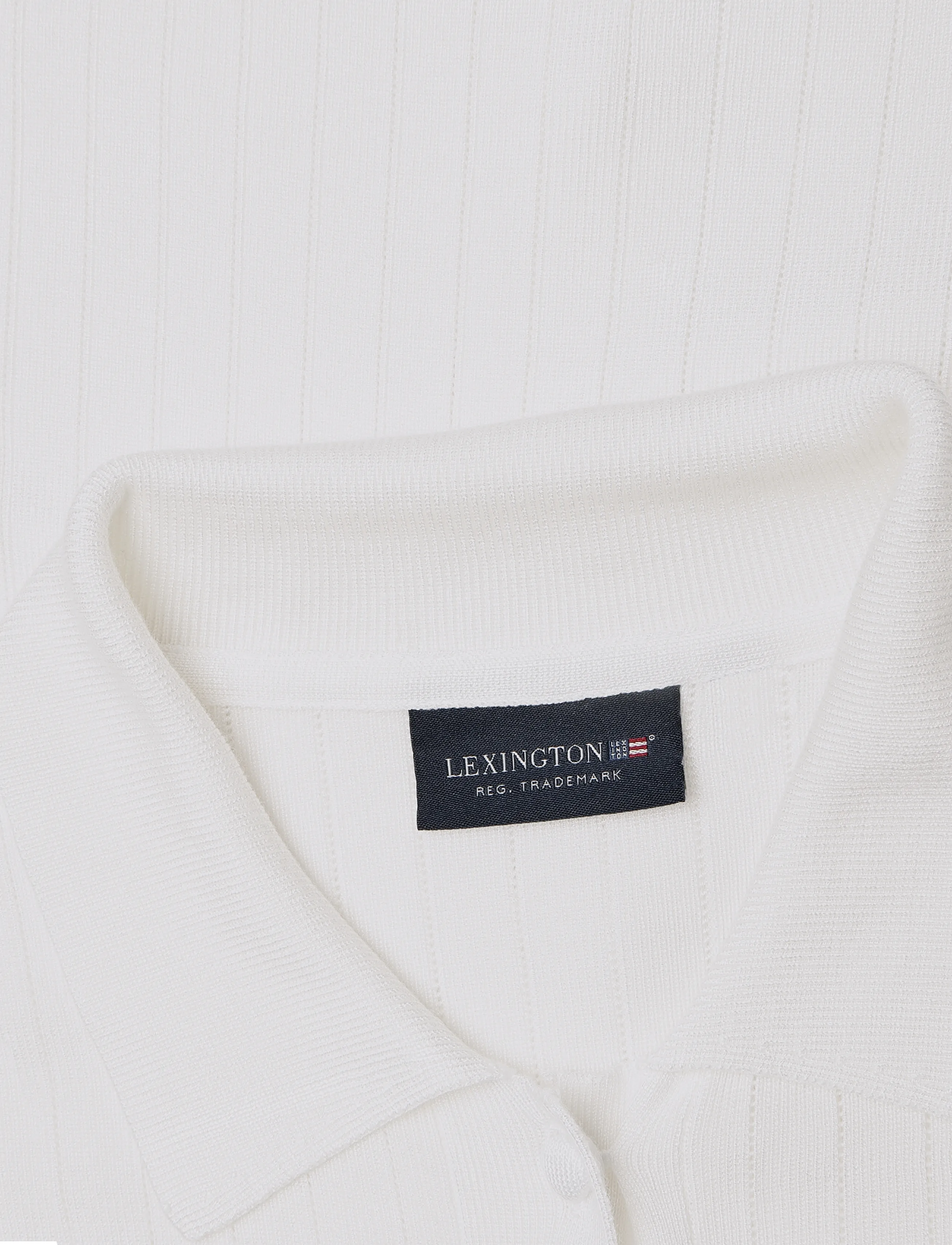 Lexington Clothing - Polo Neck Cardigan - cardigans - white - 2