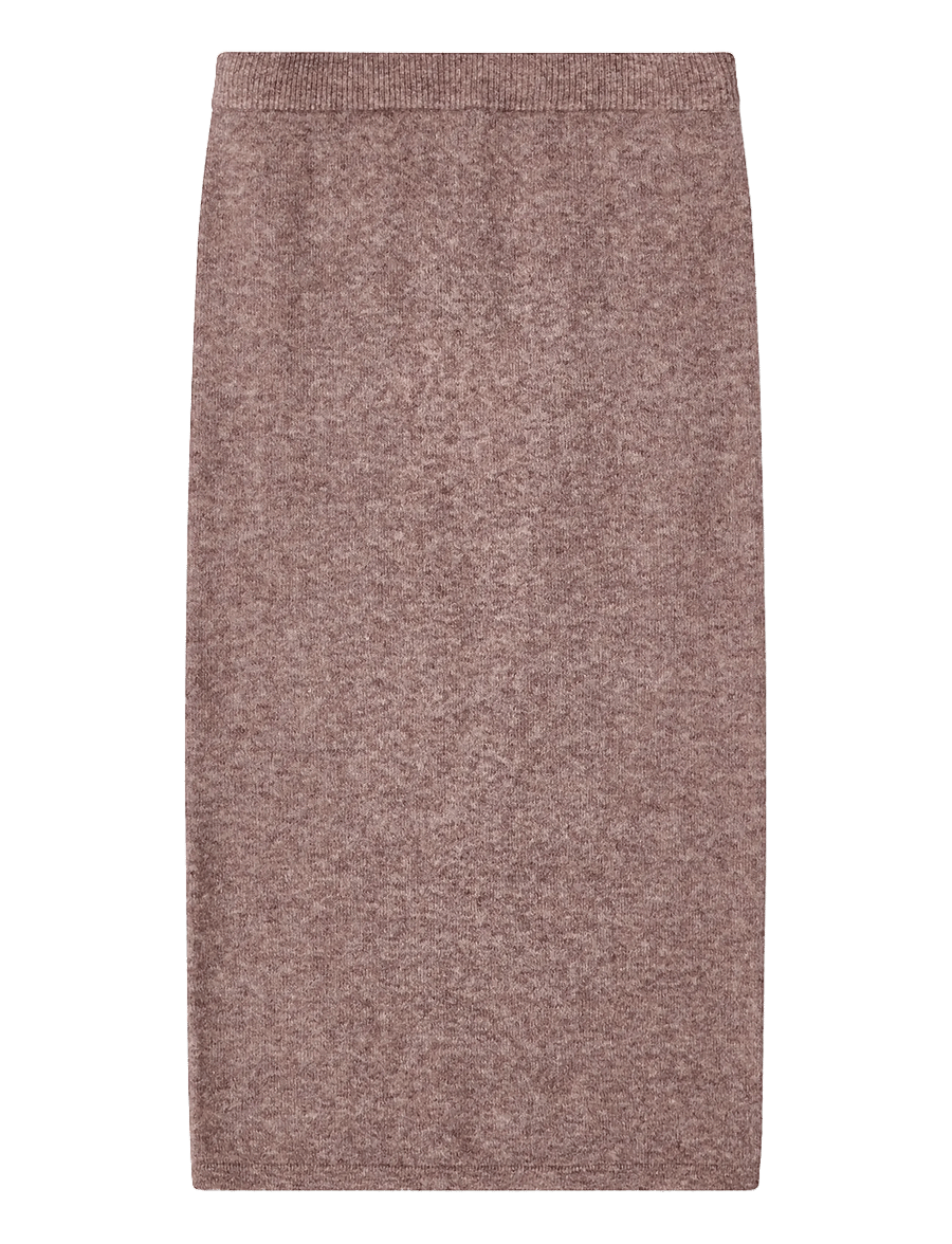 Lexington Clothing - Straight Fit Knitted Skirt - light brown melange - 0