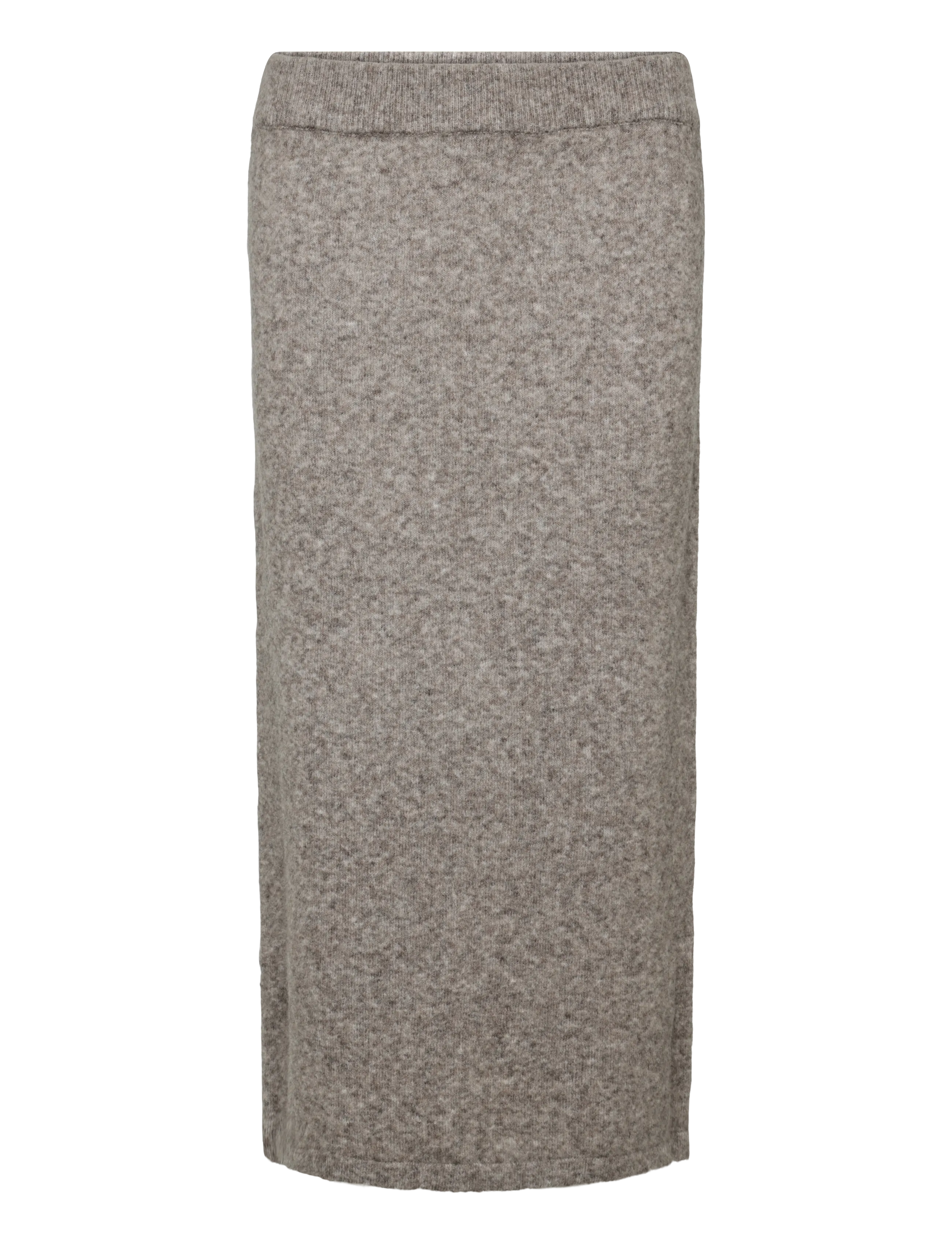 Lexington Clothing Straight Fit Knitted Skirt - Midi nederdele - LIGHT BROWN MELANGE / brown