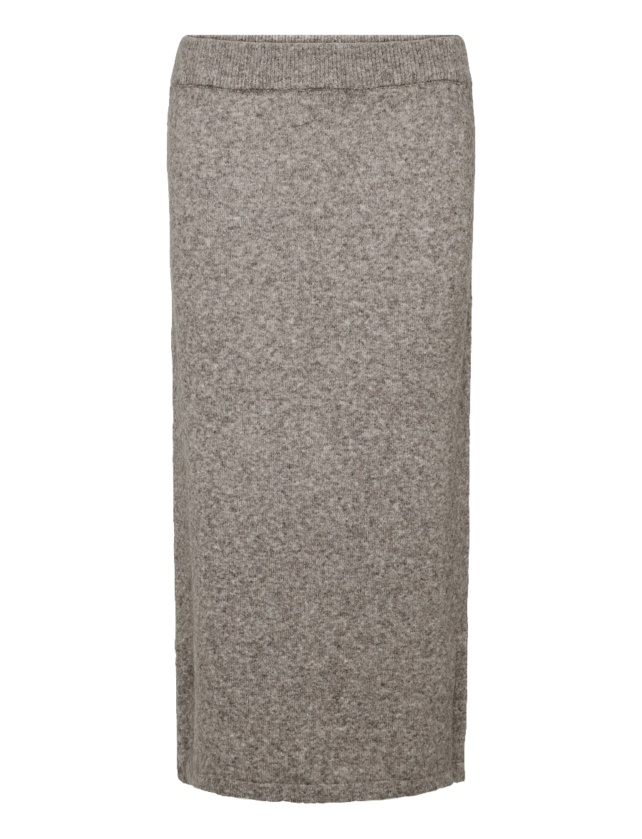 Lexington Clothing - Straight Fit Knitted Skirt - strikkede nederdele - light brown melange - 0