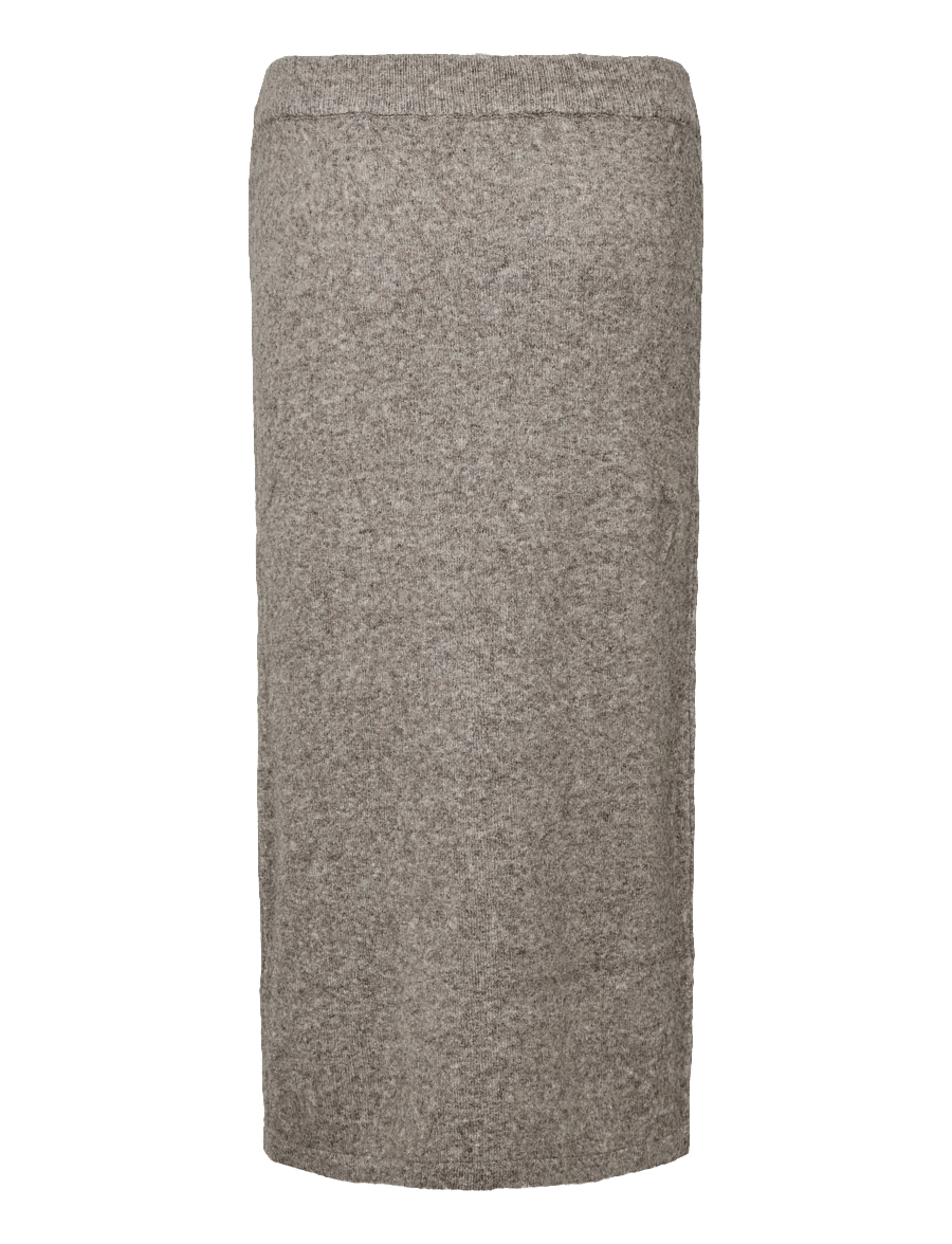 Lexington Clothing - Straight Fit Knitted Skirt - strikkede nederdele - light brown melange - 1