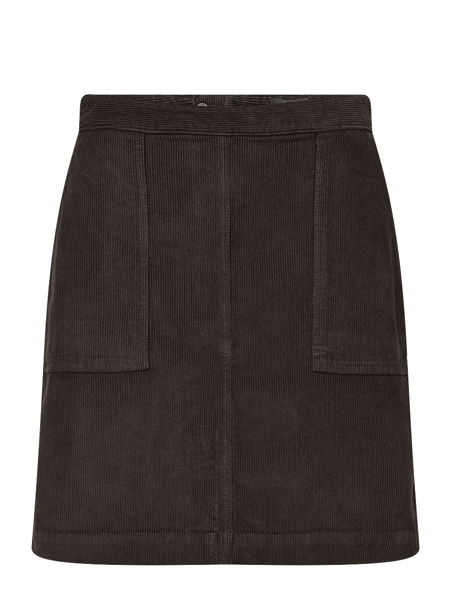 Lexington Clothing - Short Corduroy Skirt - korta kjolar - dark brown - 0