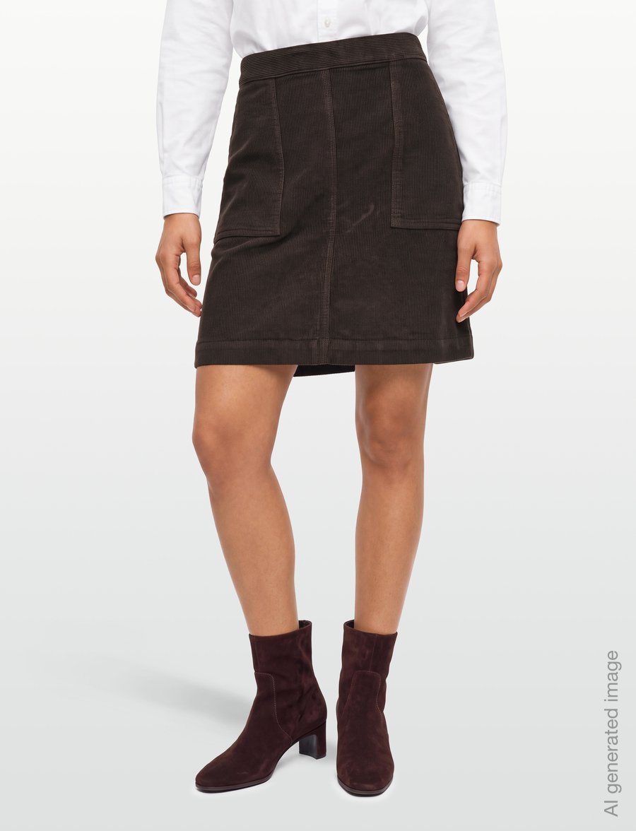 Lexington Clothing - Short Corduroy Skirt - korte nederdele - dark brown - 3