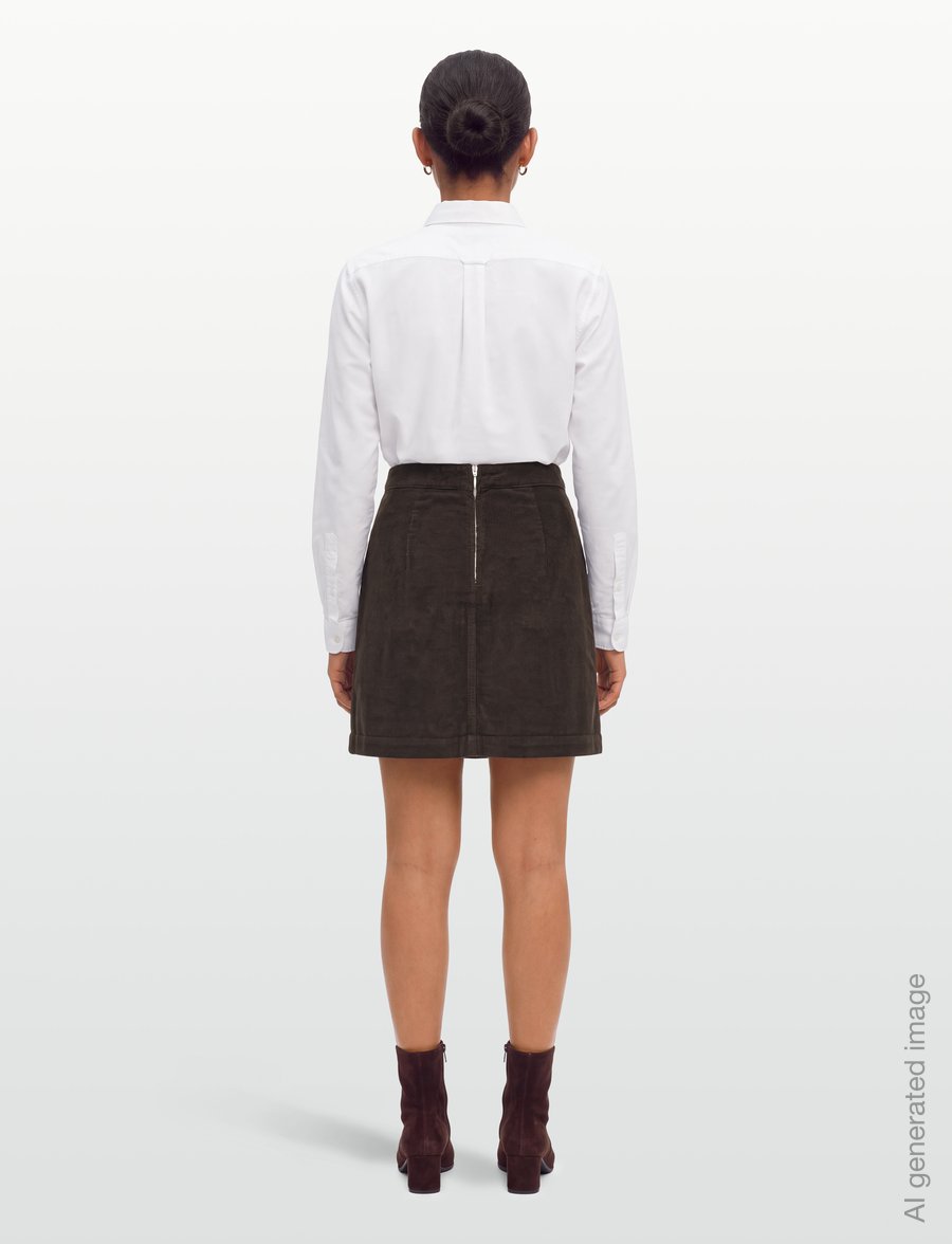 Lexington Clothing - Short Corduroy Skirt - korte nederdele - dark brown - 4