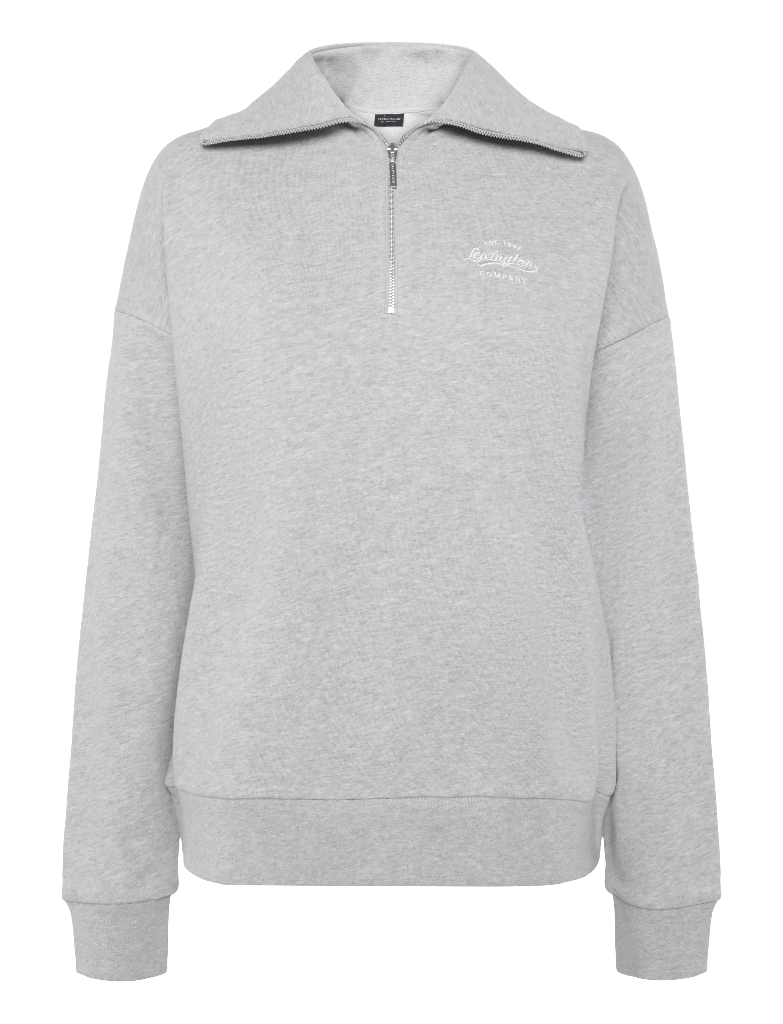 Lexington Clothing Half Zip Sweatshirt - Lexington Clothing - LIGHT GREY MELANGE / grey