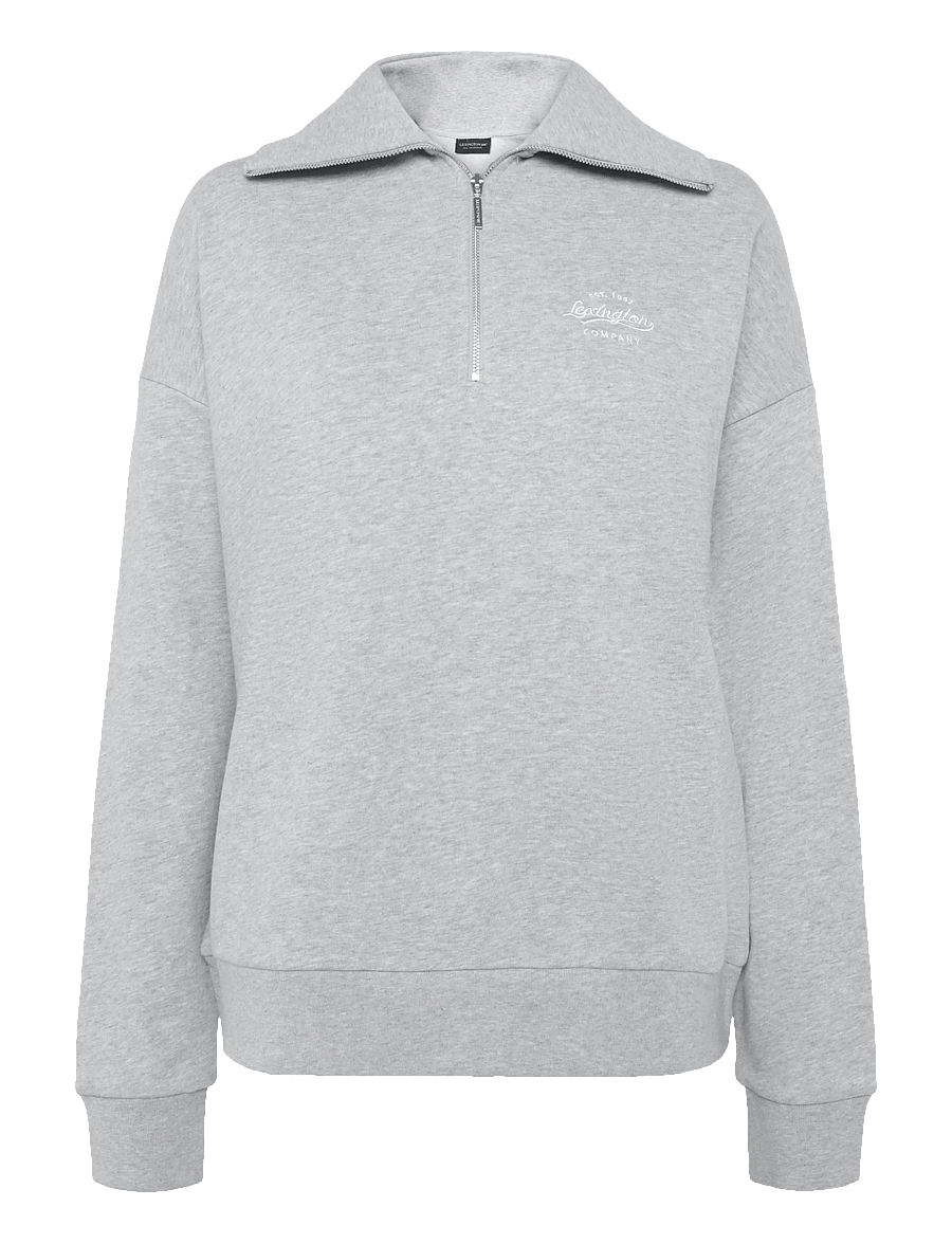 Lexington Clothing - Half Zip Sweatshirt - sweatshirts - light grey melange - 0