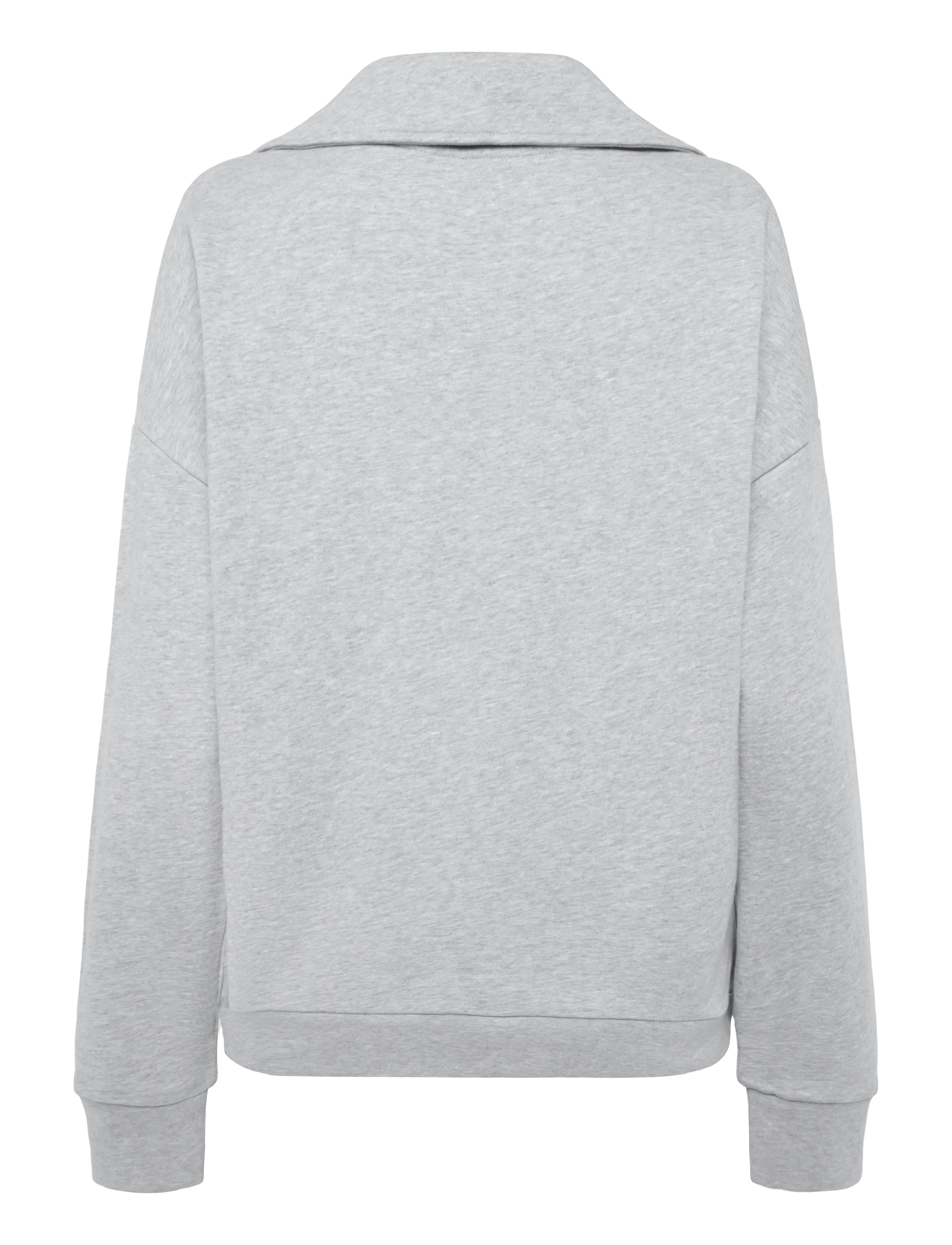 Lexington Clothing - Half Zip Sweatshirt - sweatshirts - light grey melange - 1