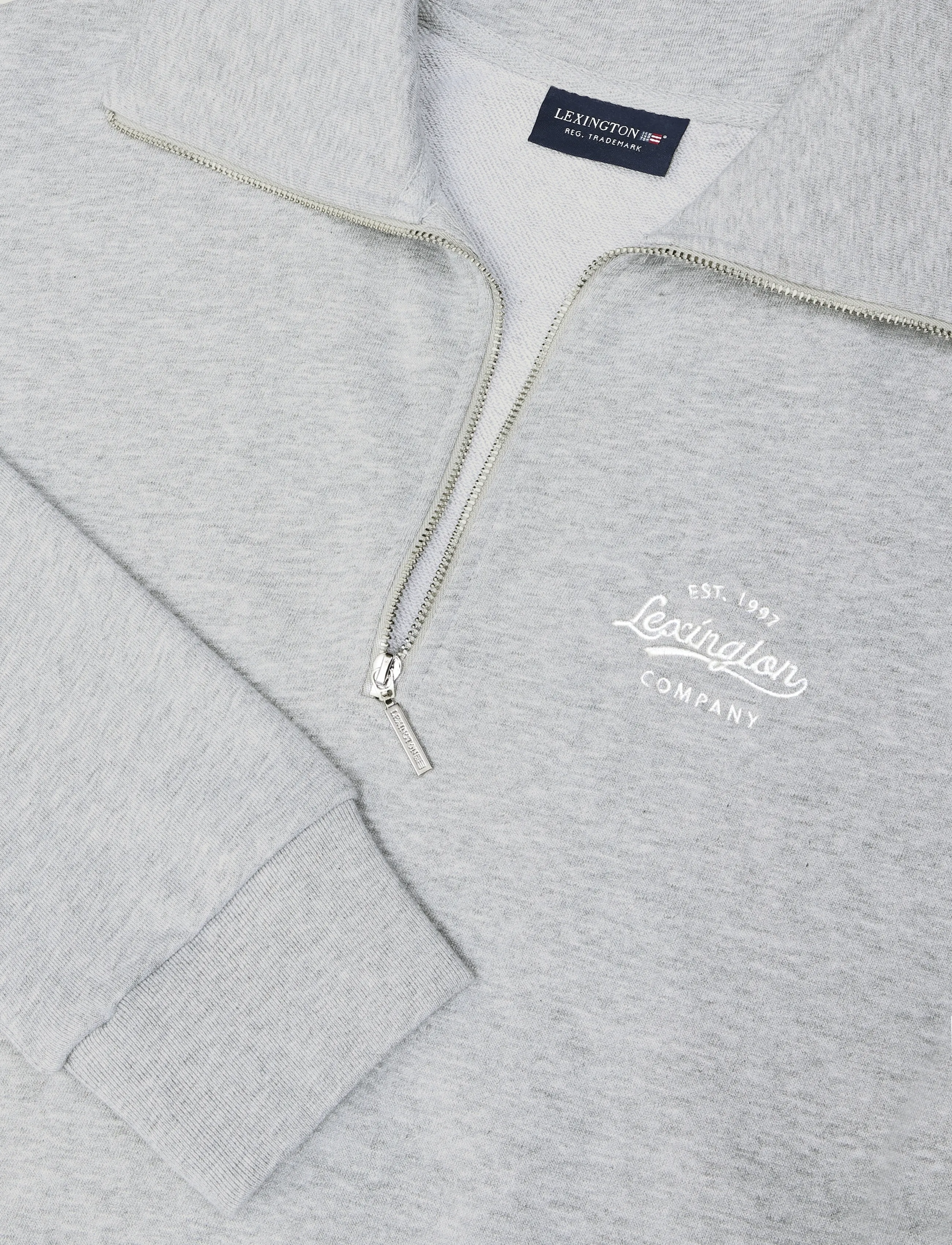 Lexington Clothing - Half Zip Sweatshirt - sweatshirts - light grey melange - 2