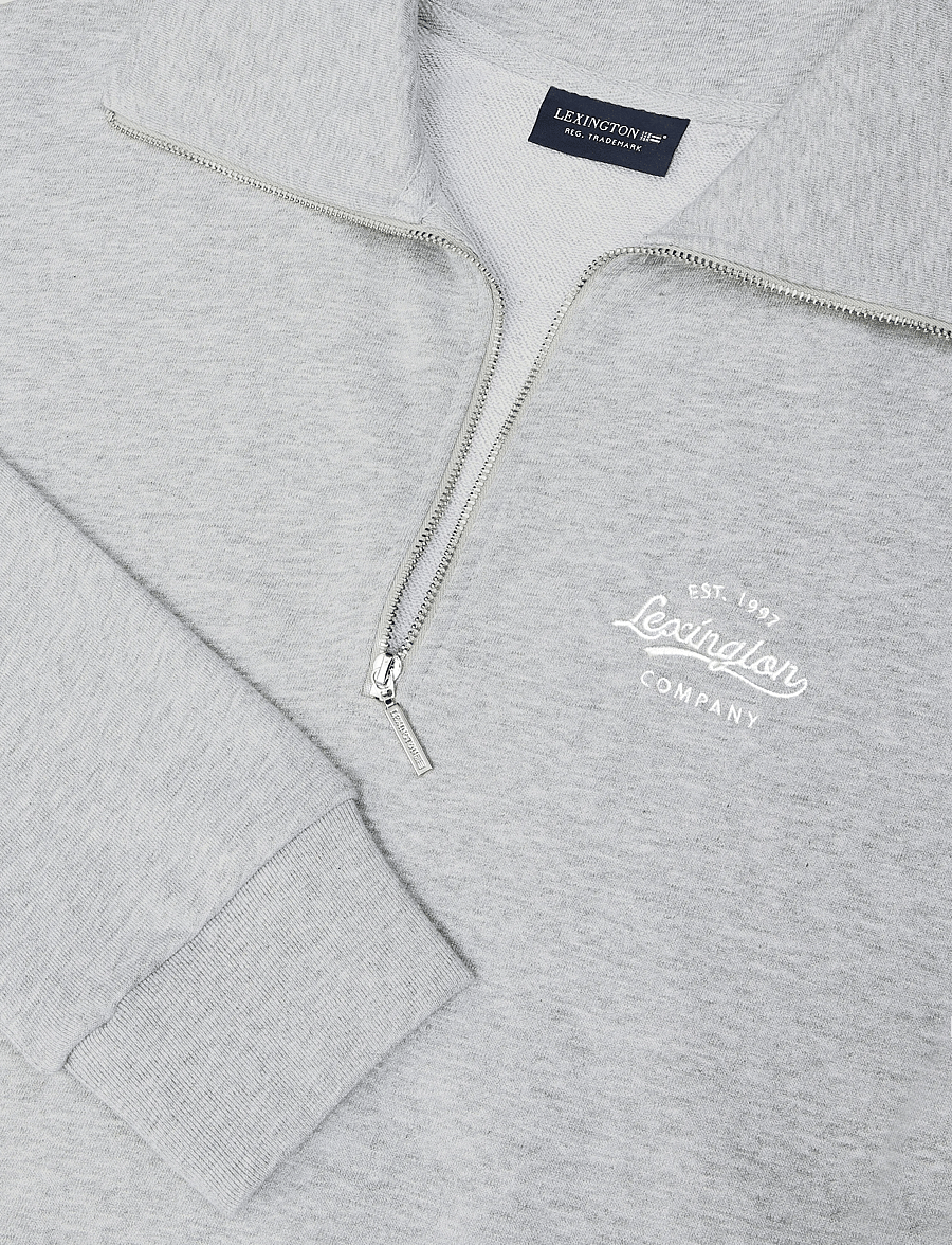 Lexington Clothing - Half Zip Sweatshirt - sweatshirts - light grey melange - 2