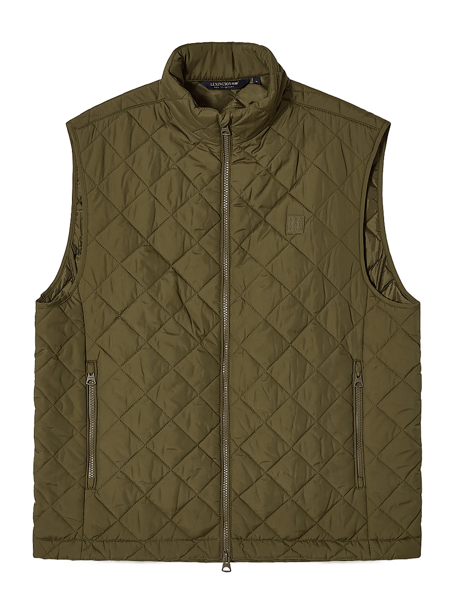 Lexington Clothing - Classic Quilted Vest - västar - green - 0