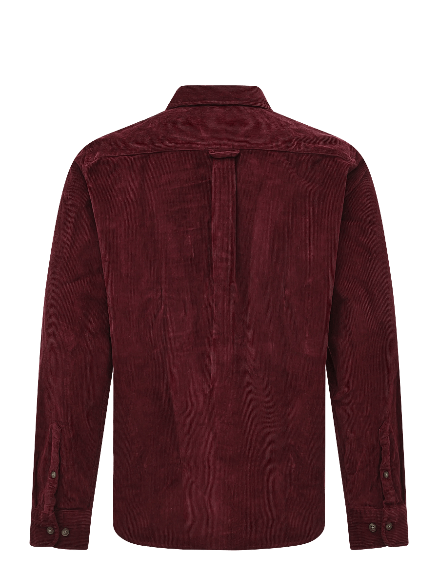Lexington Clothing - Casual Cotton Corduroy Shirt - kordfløyelsskjorter - burgundy - 1