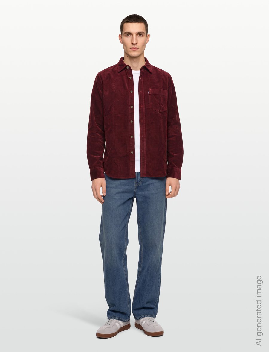 Lexington Clothing - Casual Cotton Corduroy Shirt - cordhemden - burgundy - 0
