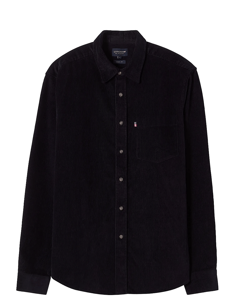 Lexington Clothing - Casual Cotton Corduroy Shirt - dark blue - 0