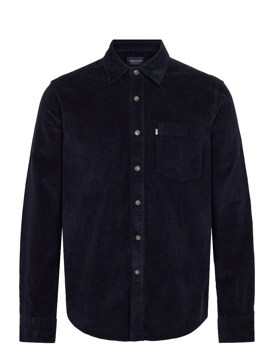 Lexington Clothing - Casual Cotton Corduroy Shirt - manchesterskjortor - dark blue - 0