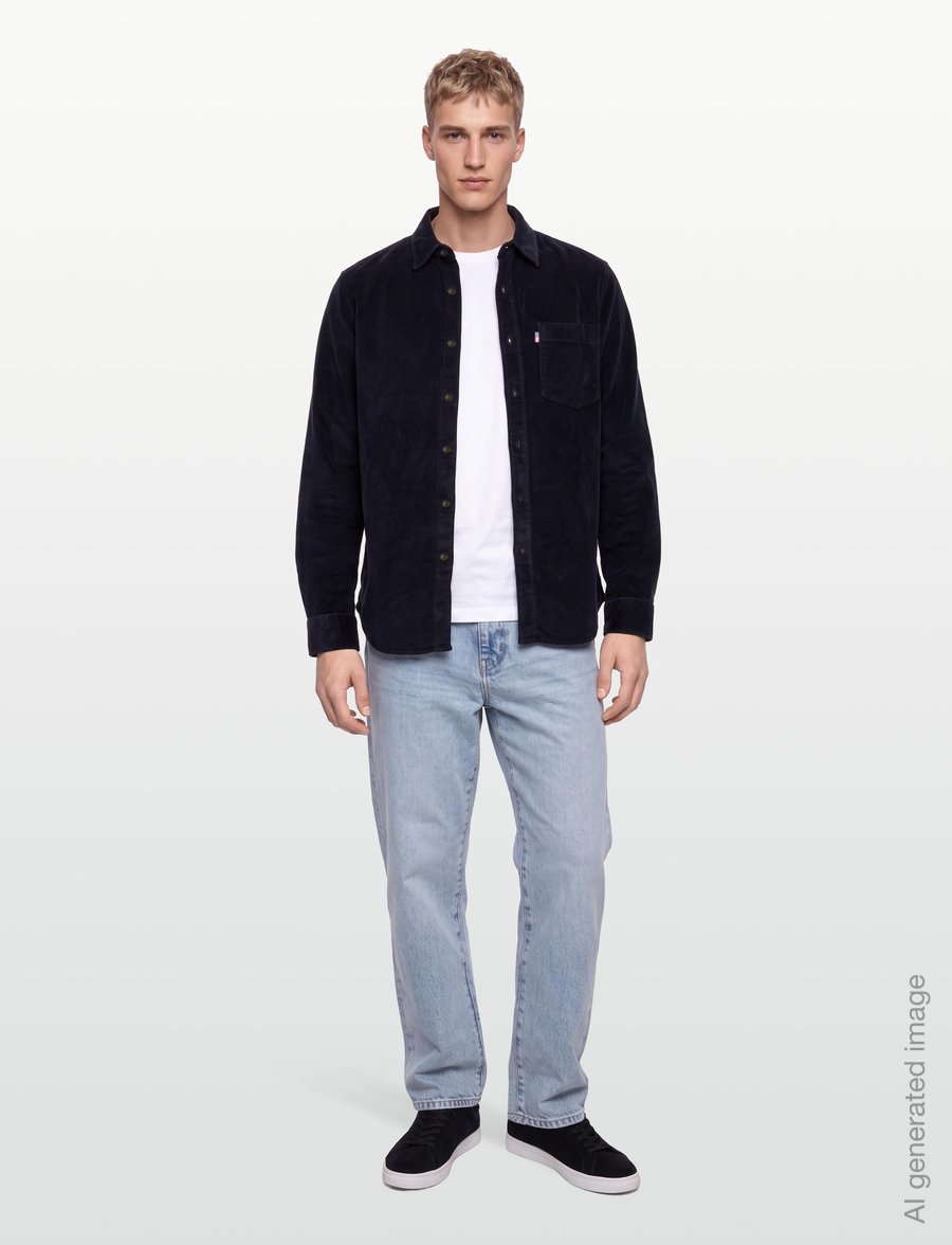 Lexington Clothing - Casual Cotton Corduroy Shirt - cordhemden - dark blue - 0